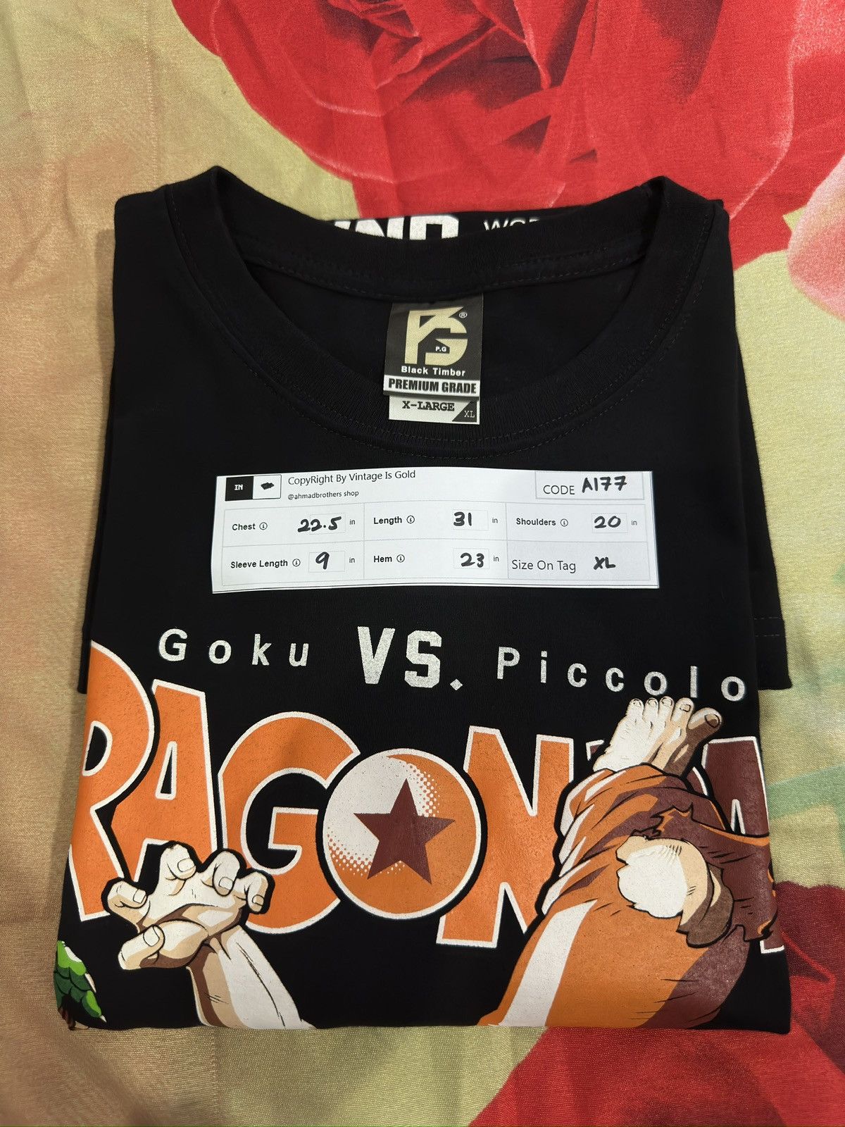 Anime Dragonball Z Goku vs Piccolo Black Timber Tshirt A177 Size US M / EU 48-50 / 2 - 8 Thumbnail