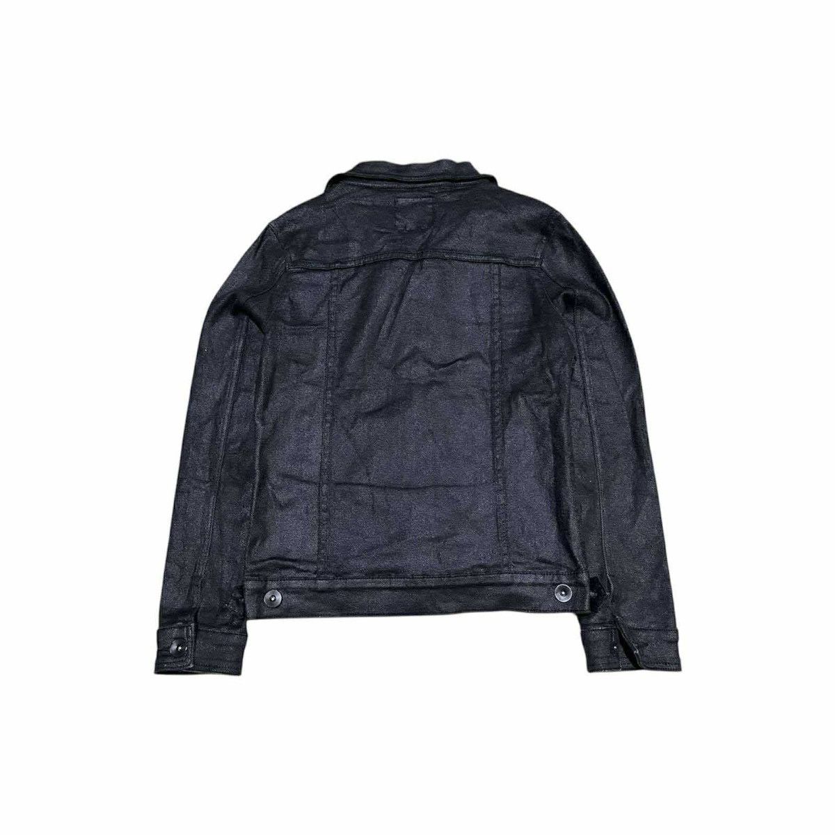 If Six Was Nine 🔥Rare Y2K Seana Waxed Black Trucker Jacket Goth Punk Size US L / EU 52-54 / 3 - 9 Thumbnail