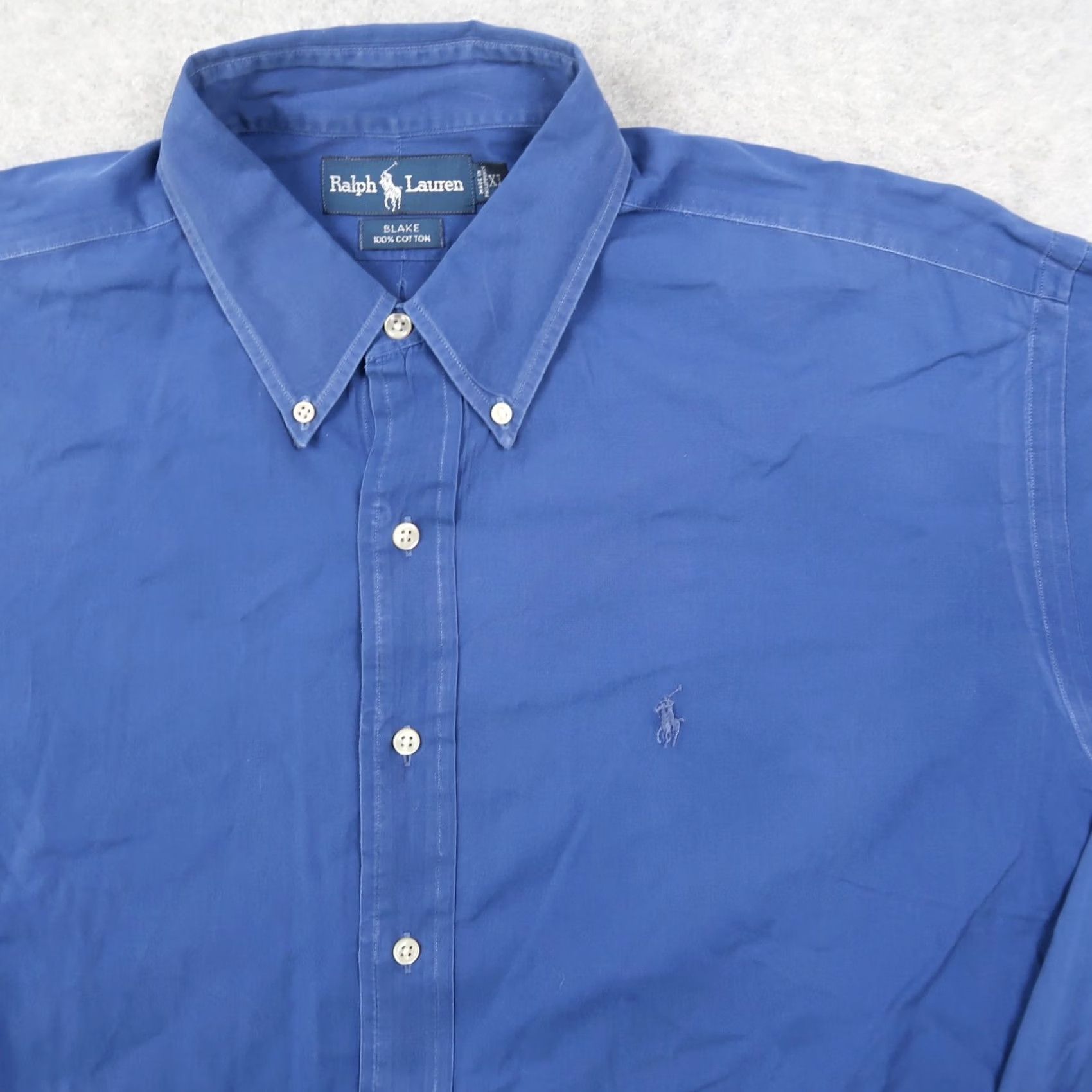 Polo Ralph Lauren VINTAGE Polo Ralph Lauren Blake Shirt Mens XL Blue Button-Down Logo Shirt Size US XL / EU 56 / 4 - 3 Thumbnail