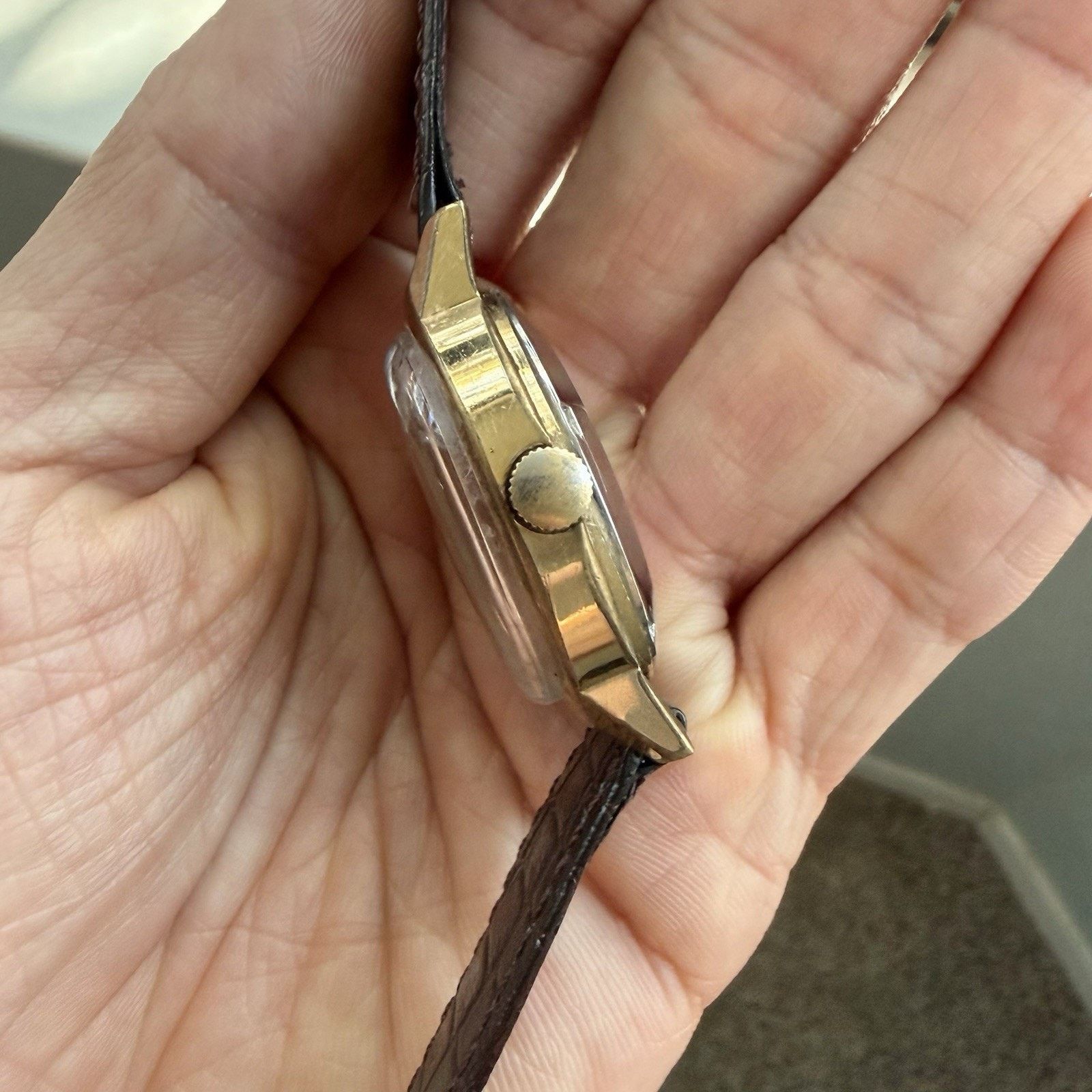 Elgin National Watch Company × Vintage Vintage Elgin Swiss Automatic Watch Brown Dial Gold Tone Size 34 - 11 Thumbnail