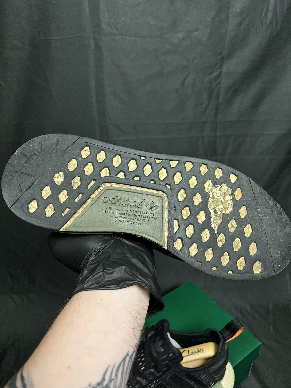 Adidas × Japanese Brand RARE Adidas NMD R1 base green core black Size US 10 / EU 43 - 9 Thumbnail