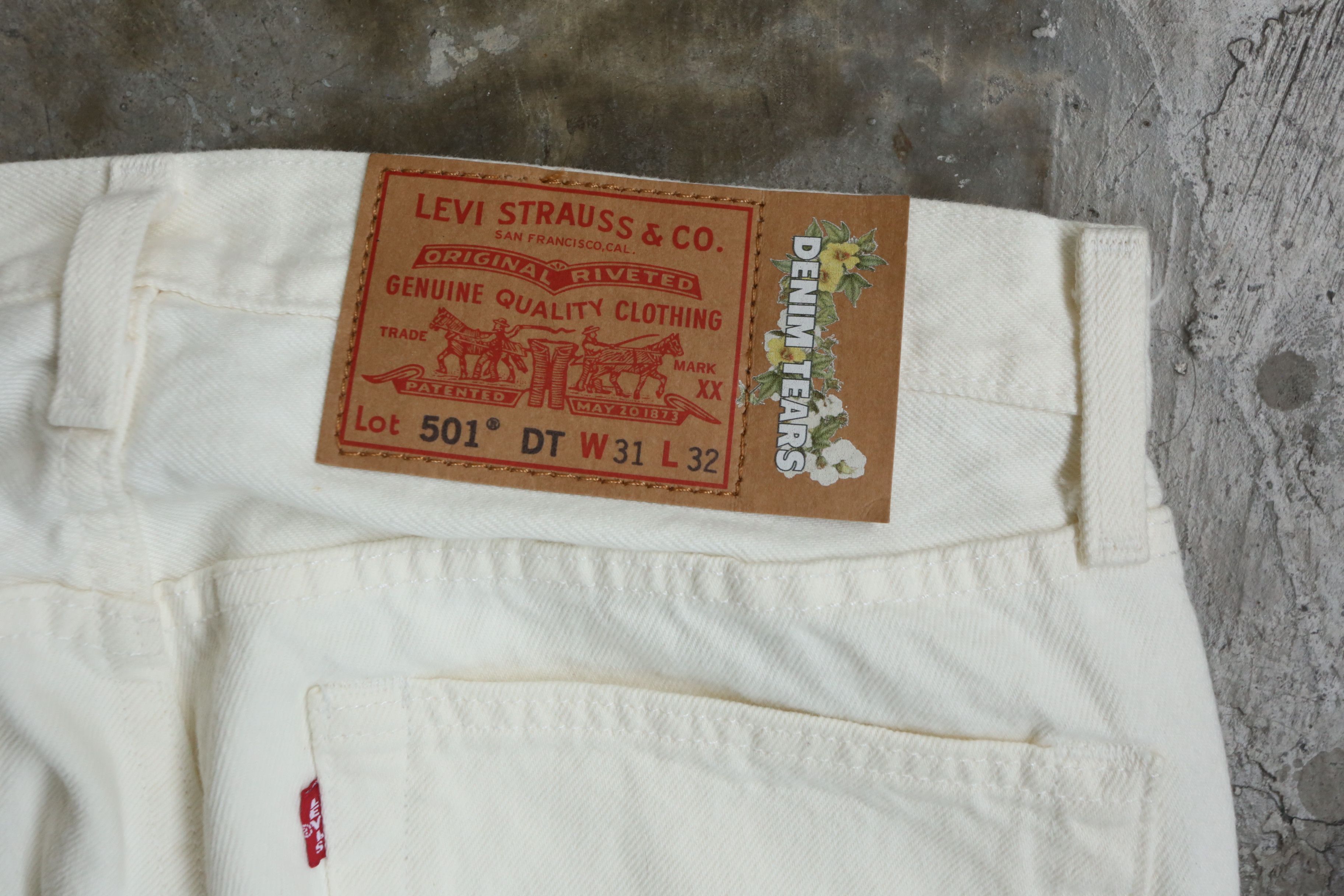 DENIM TEARS × Levi's Levi's - Denim Tears - 501 Wreath Denim Jean Size US 31 - 3 Thumbnail