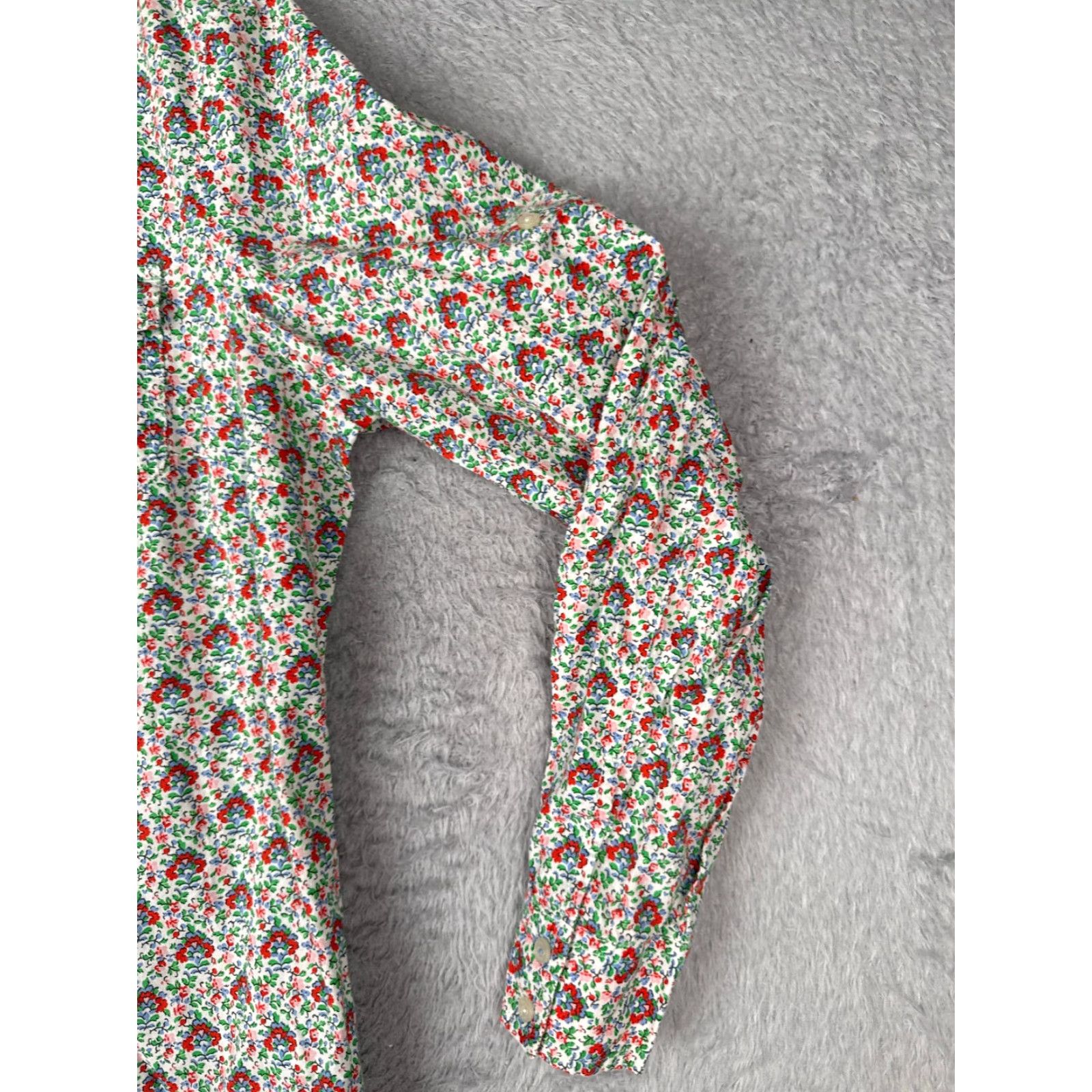 Tommy Hilfiger Tommy Hilfiger Shirt Adult XL White Floral 100% Cotton Long Sleeve Button-Up Womens Regular Size XL / US 12-14 / IT 48-50 - 2 Thumbnail
