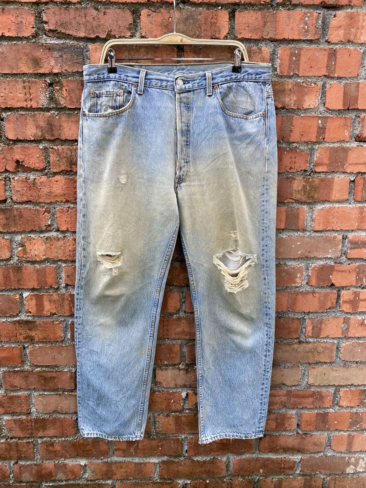 Levi's × Vintage W38x30 vintage levi's 501 distressed made in USA Size US 38 / EU 54 - 1 Thumbnail