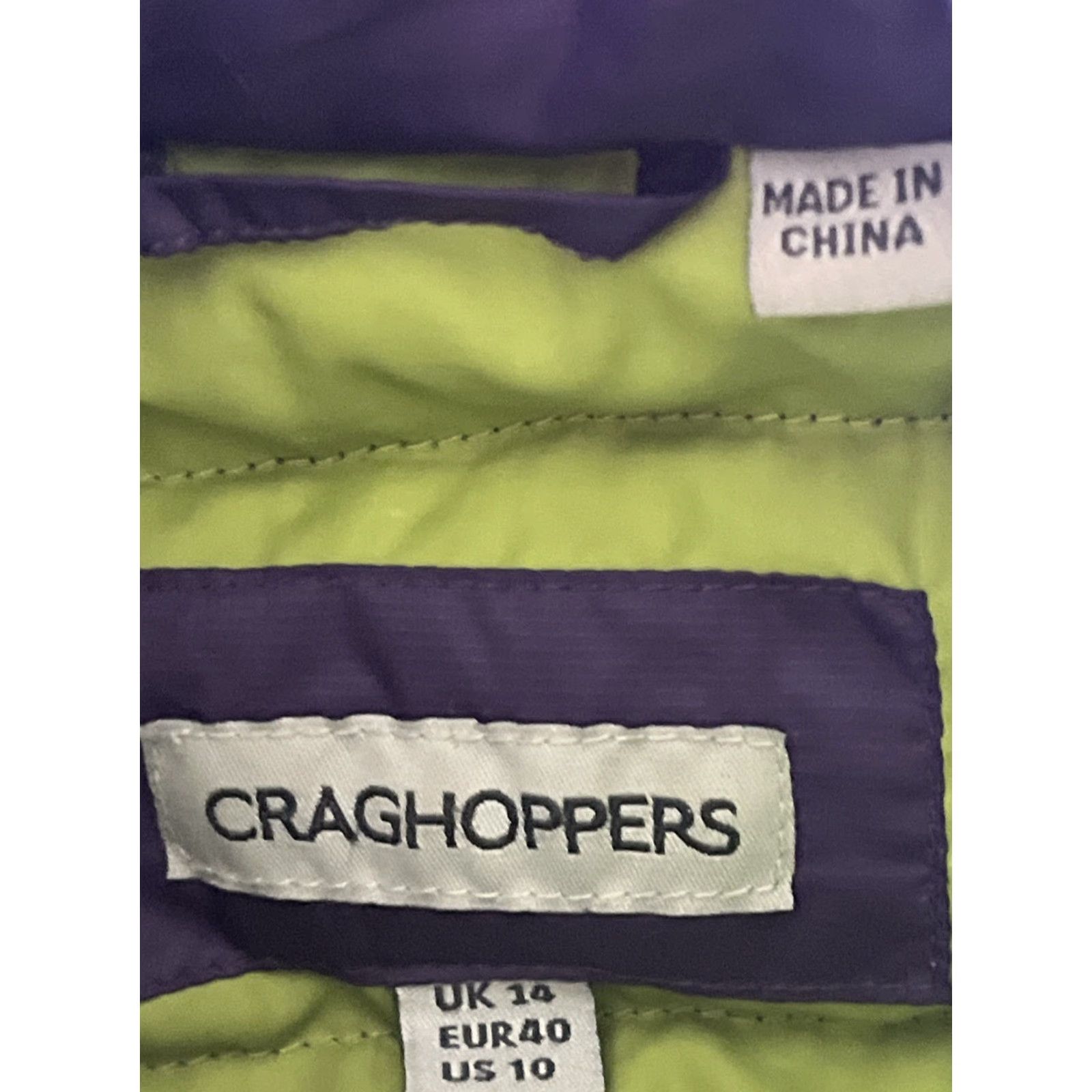 Vintage Craghoppers Puffer Jacket Womens S Down Fill Purple Outdoor Quilted All Seasons Lightweight Zipped Pockets Size S / US 4 / IT 40 - 4 Thumbnail