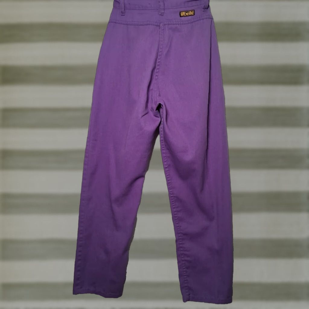 Vintage VINTAGE L'Abeille Sport by Beeline Pants 23x27 Purple Pleated Drop Waist Womens Stretch 1980s 1990s Retro Size 32" / US 10 / IT 46 - 1 Thumbnail