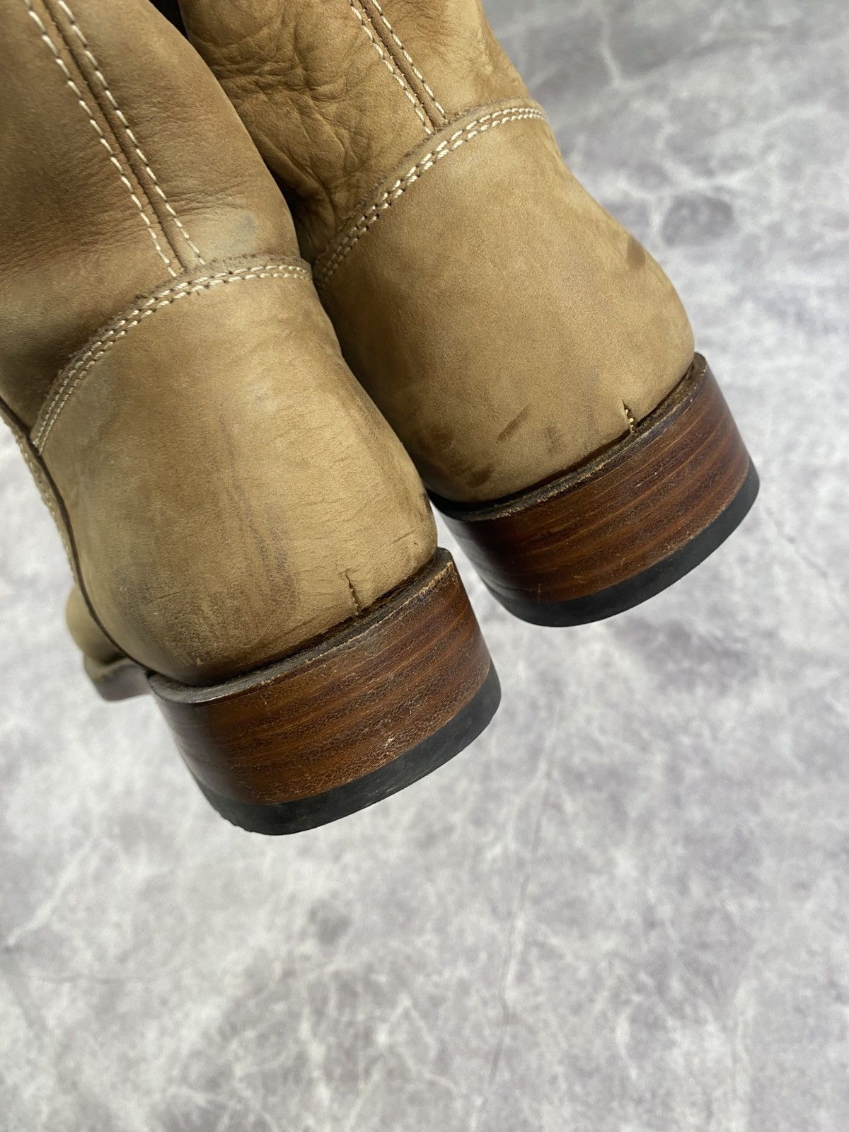 Sancho Boots Sancho Boots leather western knee-high boots beige size: 37 Size US 7 / IT 37 - 12 Thumbnail