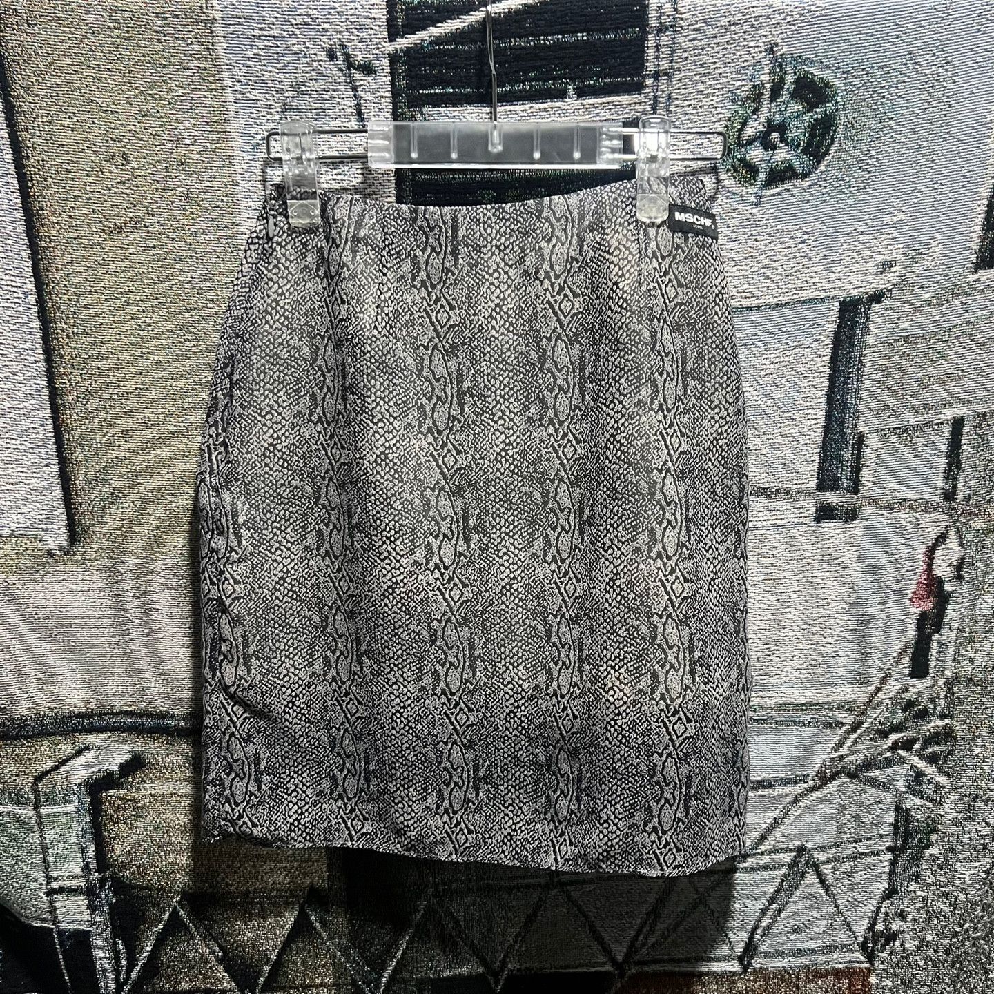 Vintage Mischief snakeskin skirt gray Size 24" / US 00 / IT 34 - 4 Thumbnail