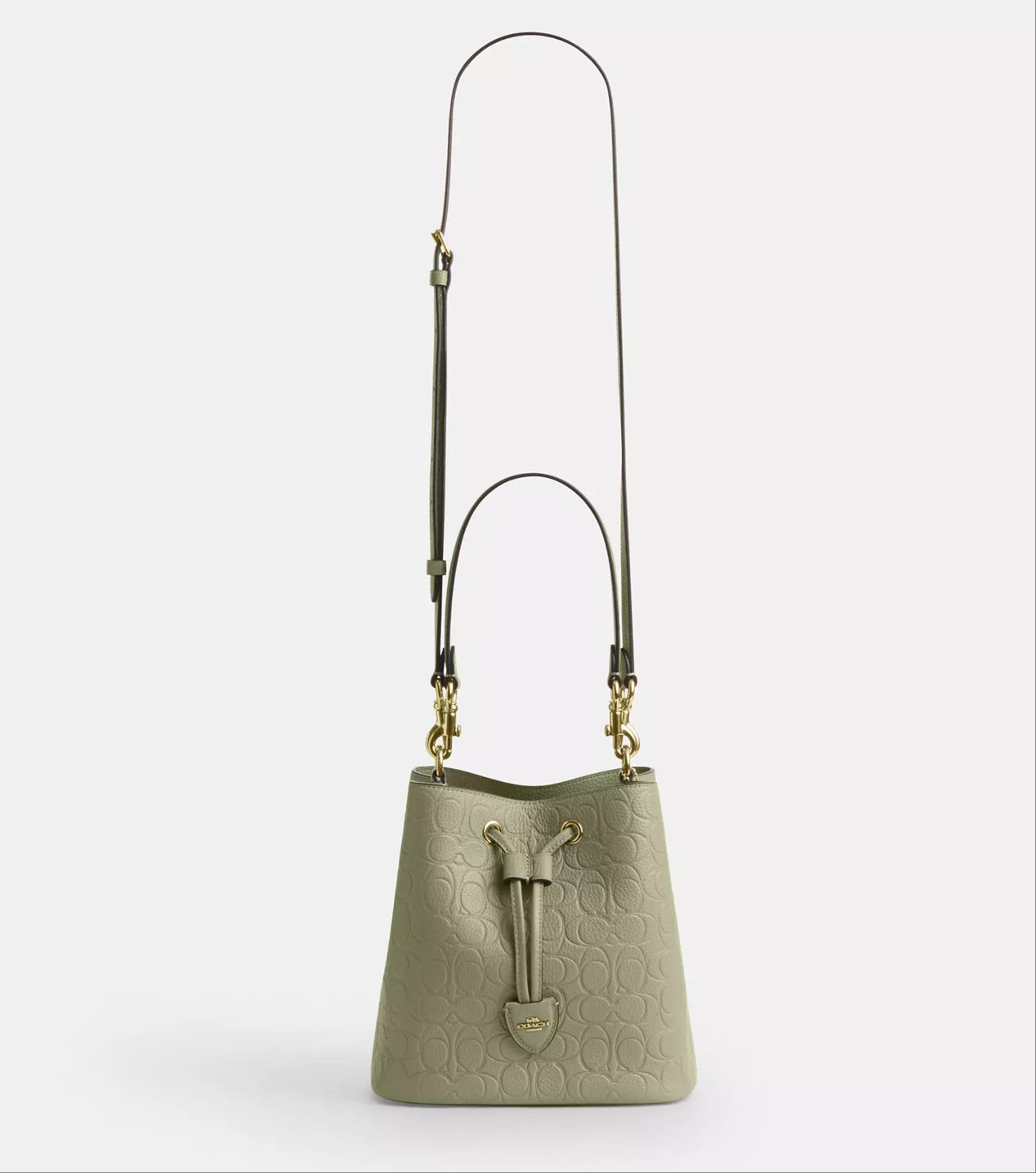 Coach Rowan Bucket Bag In Signature Leather CEA96 Gold/Pistachio Size ONE SIZE - 12 Thumbnail