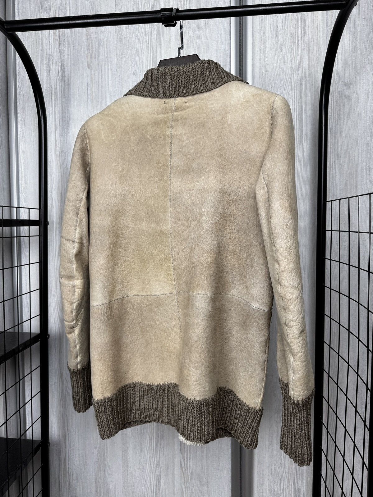 Other Nigel Preston & Knight beige distressed shearling jacket Size L / US 10 / IT 46 - 10 Thumbnail