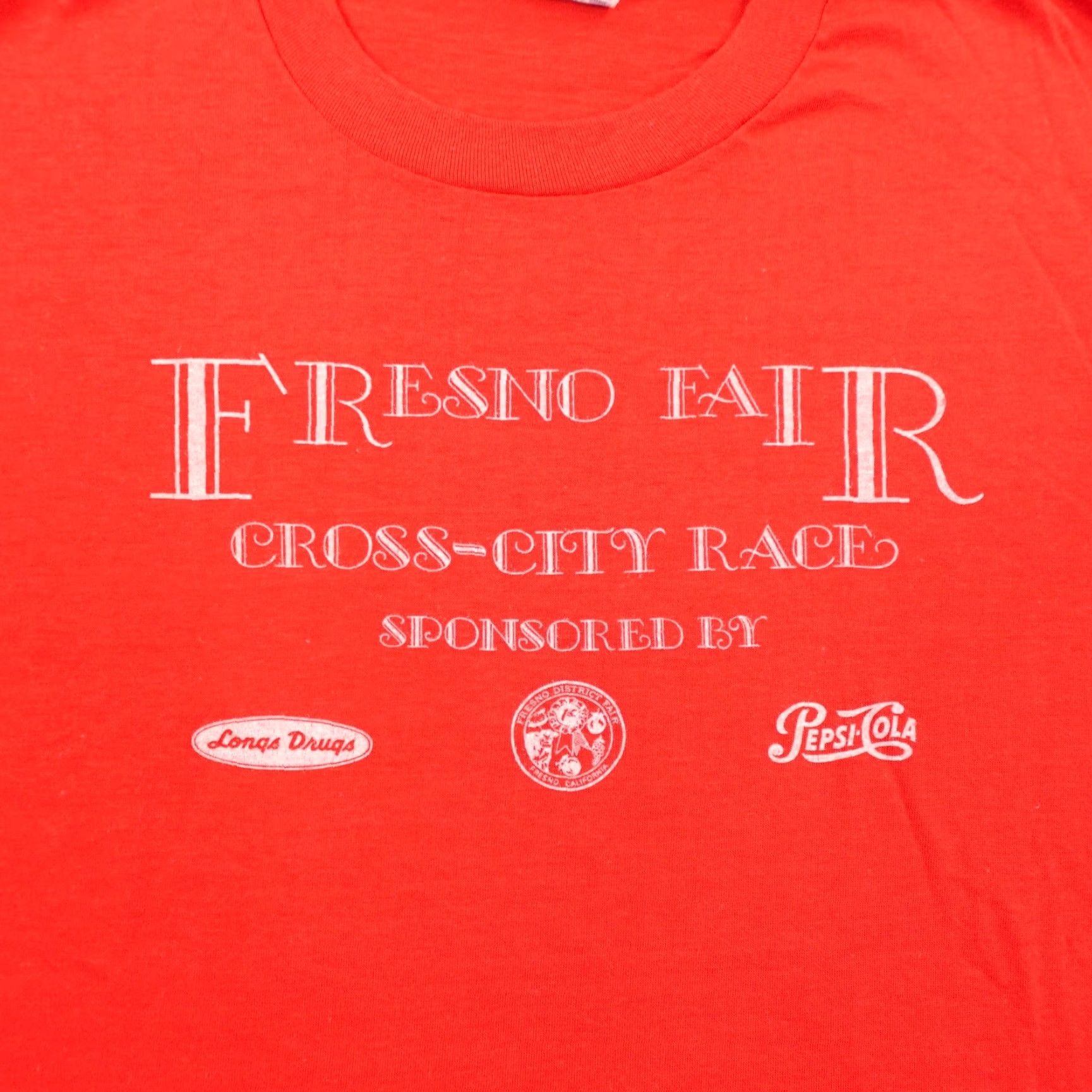Hanes Vintage Big Fresno Fair Shirt Mens Large Red 1984 Single Stitch 80s Made In USA Size US L / EU 52-54 / 3 - 3 Thumbnail