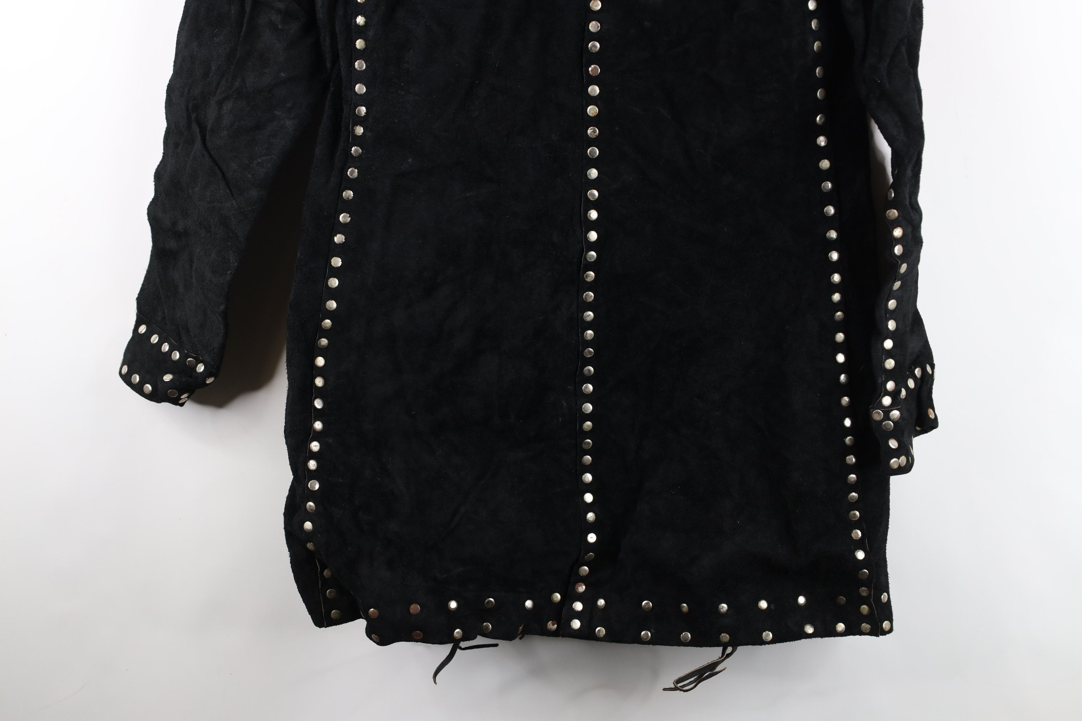 Vintage Vintage 60s 70s Fringed Suede Leather Open Front Jacket Size L / US 10 / IT 46 - 16 Thumbnail