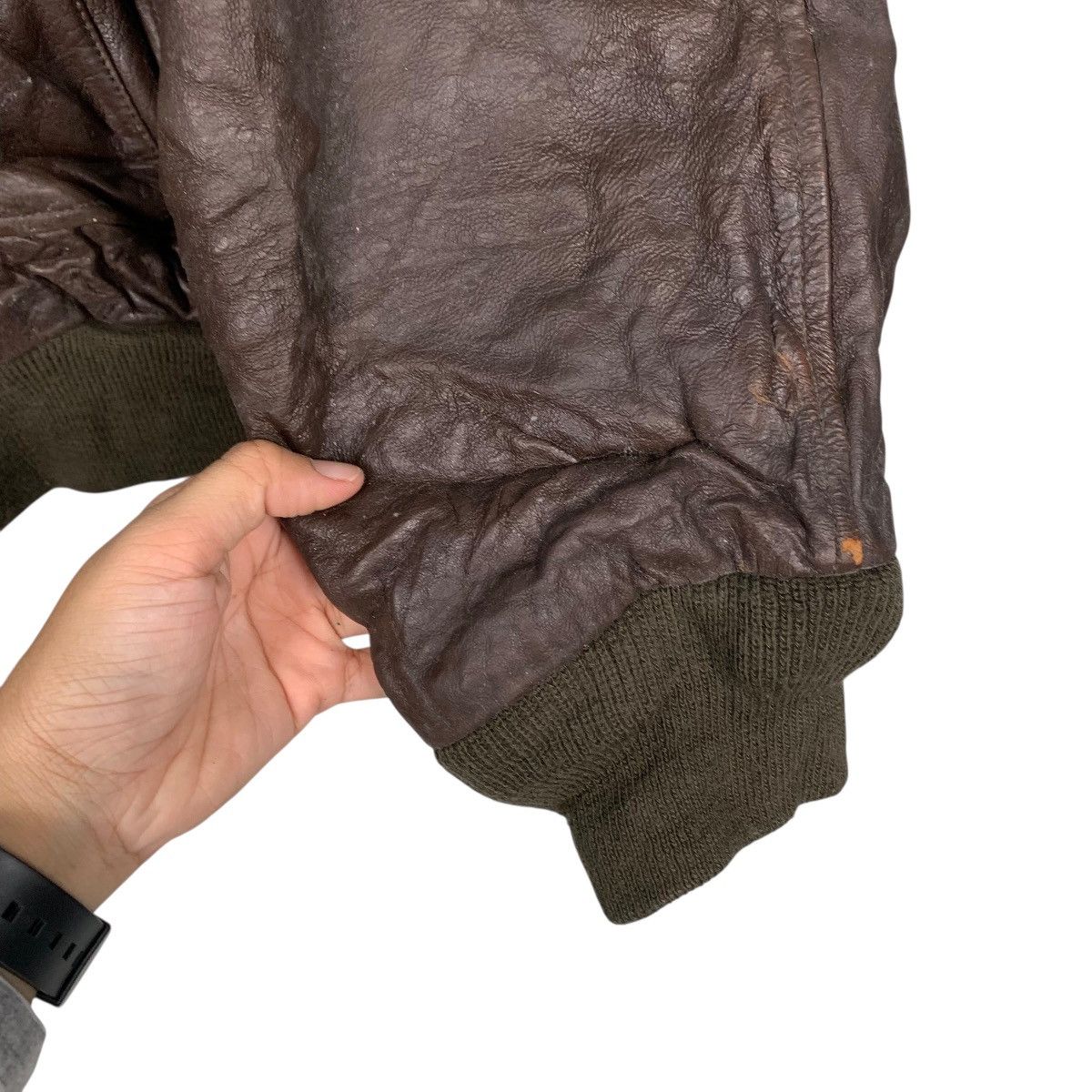Japanese Brand Japanese Brand Rage Military Leather Jacket Size US L / EU 52-54 / 3 - 12 Thumbnail
