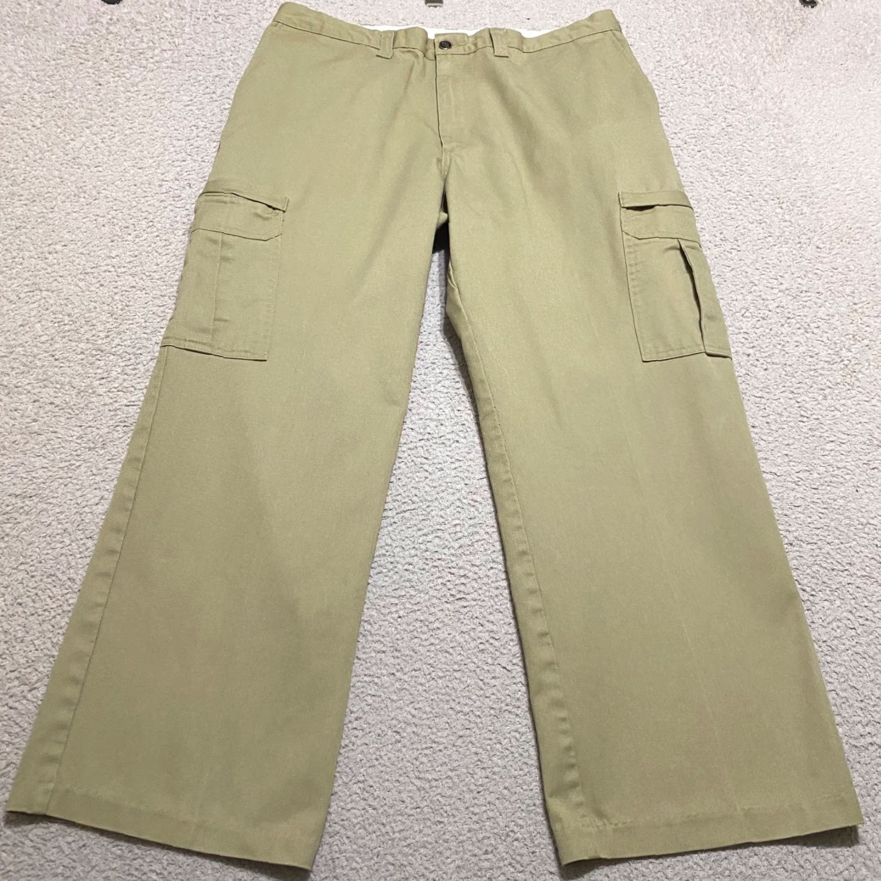 Dickies Dickies Mens Cargo Pants Beige High Rise 38x30 Work Utility Cotton Polyester Regular Straight Mens Size US 38 / EU 54 - 2 Thumbnail