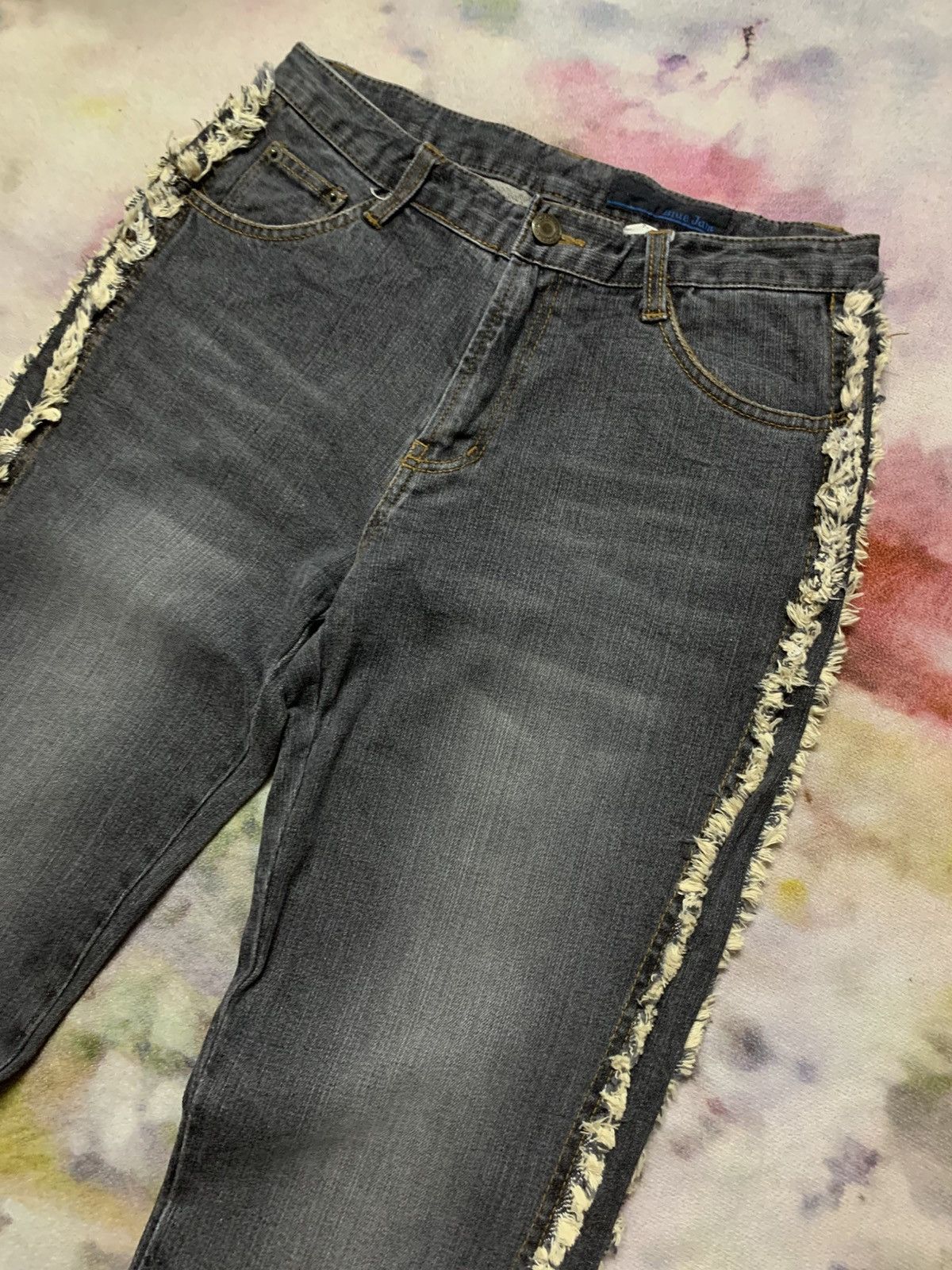 Tornado Mart 2000’s Blue Jam-Gimmick Flare Washed Denim Size US 27 - 5 Thumbnail