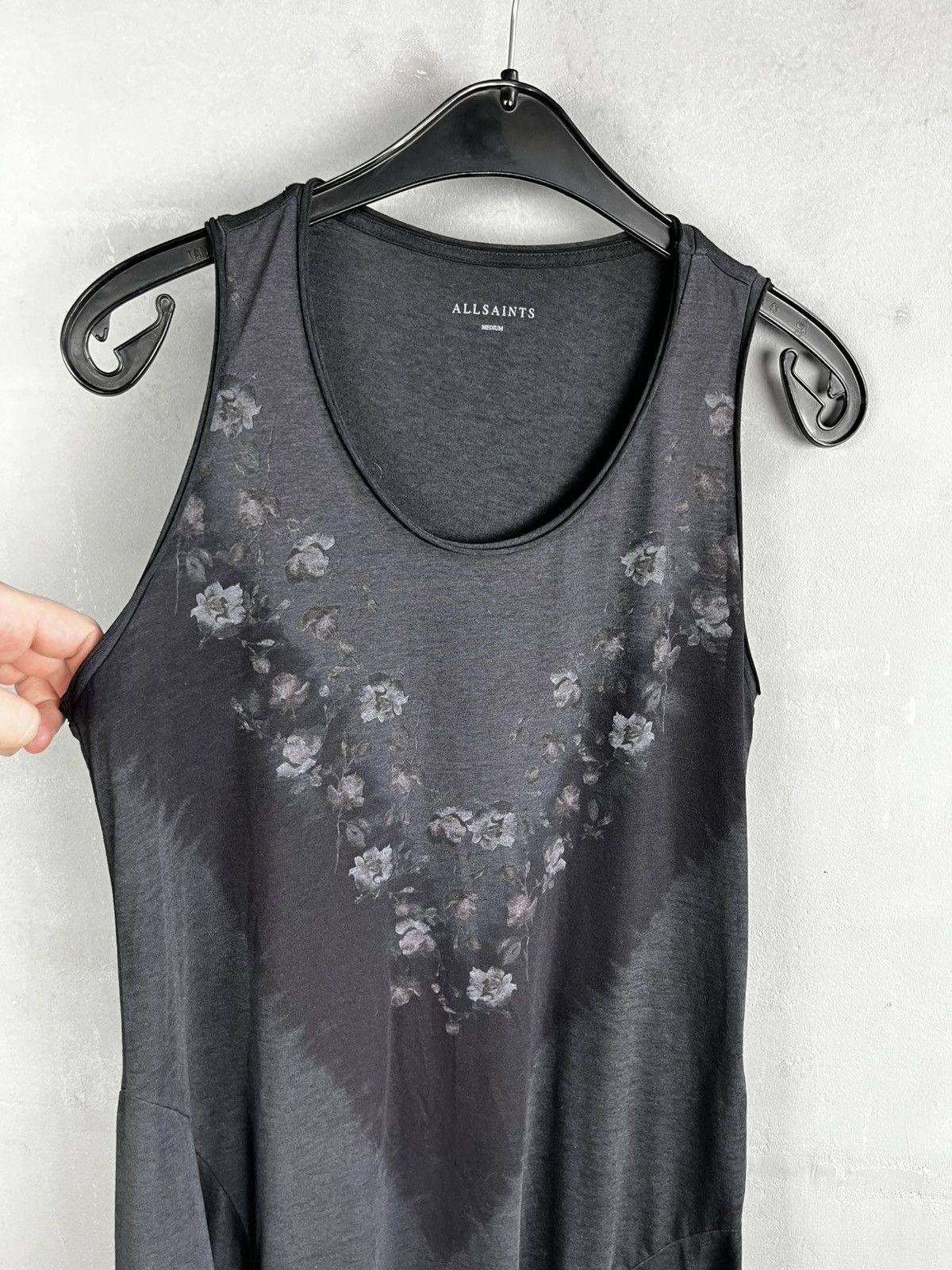 Allsaints AllSaints Tany Loire Asymmetric Dress Washed Black Size M / US 6-8 / IT 42-44 - 4 Thumbnail