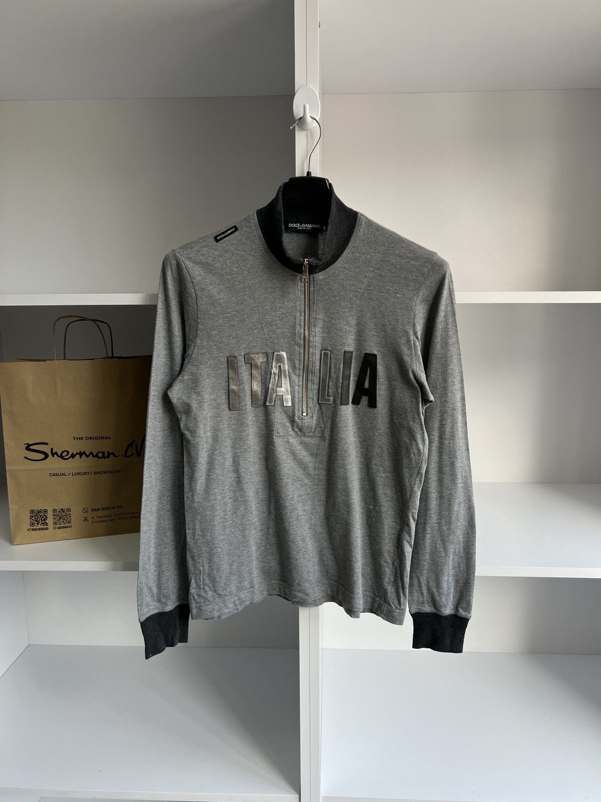 Dolce & Gabbana × Vintage Vintage Dolce Gabbana Luxury 1/4 zip sweatshirt Size US M / EU 48-50 / 2 - 5 Thumbnail