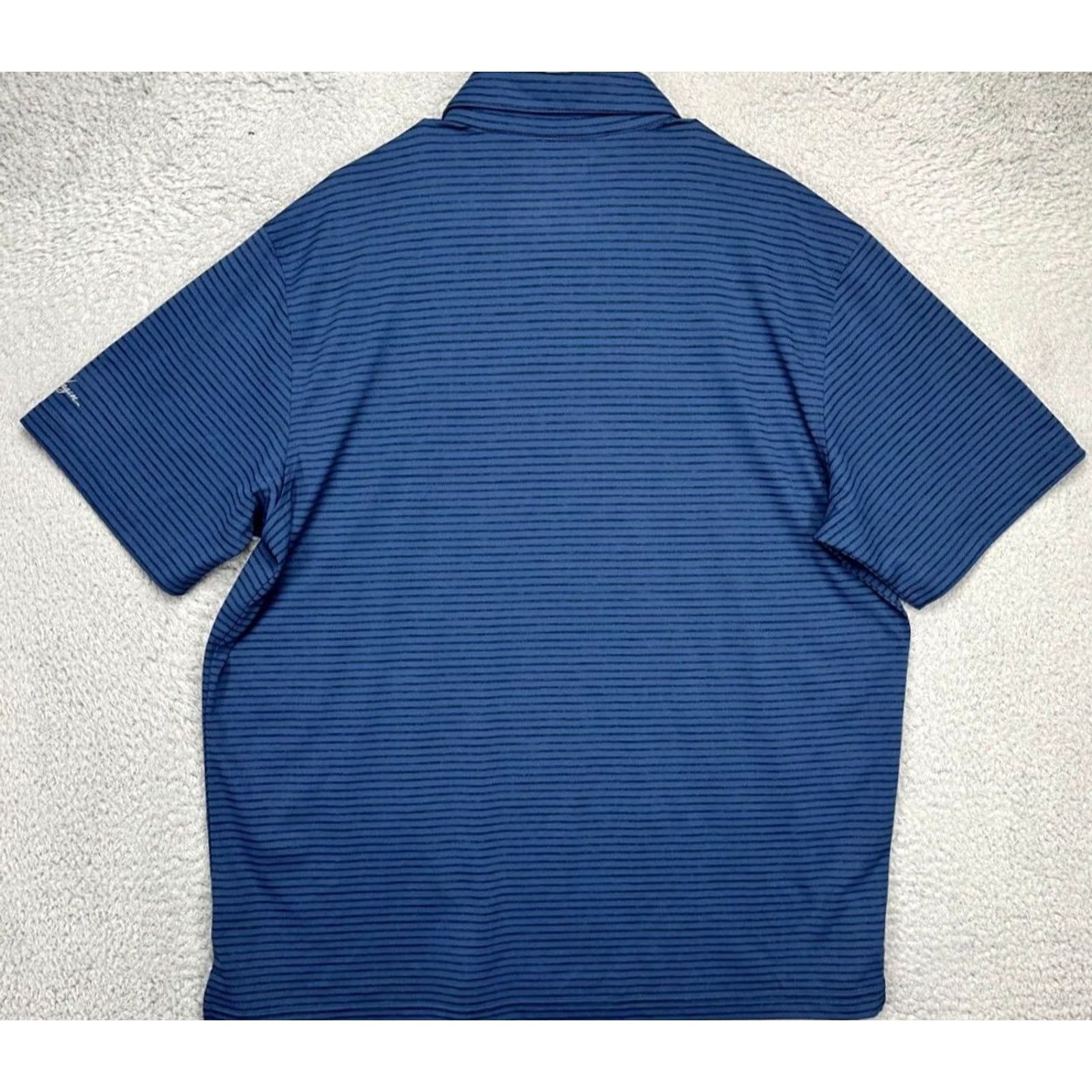 Vintage Walter Hagen Shirt Adult XL Blue Hairline Stripe Golf Polo Athletic Rugby Mens Size US XL / EU 56 / 4 - 3 Thumbnail