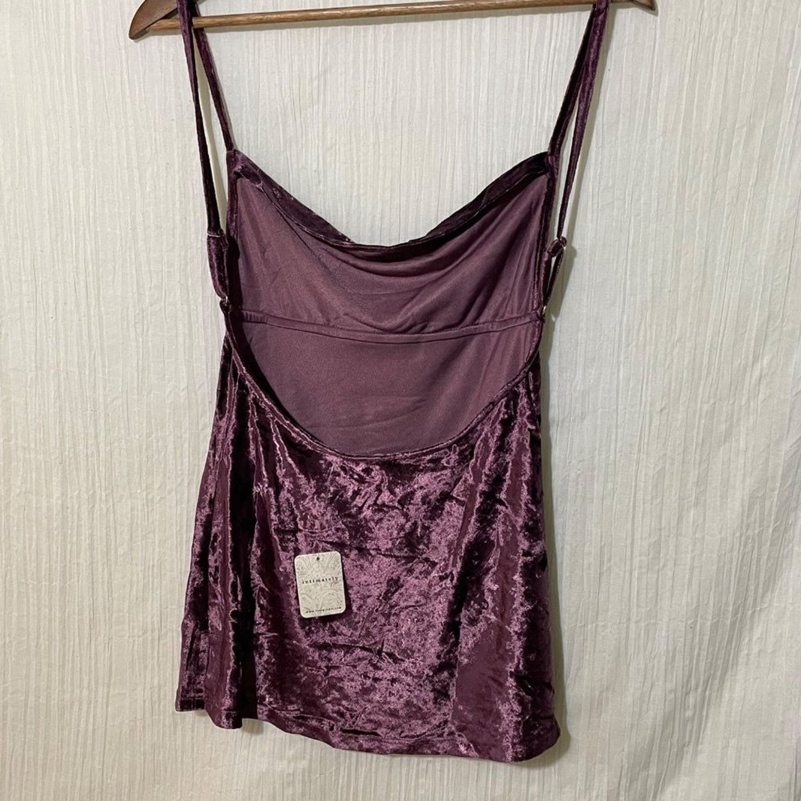 Free People Free People Intimates All Night Velvet Camisole Fig Jam XS Size XS / US 0-2 / IT 36-38 - 6 Thumbnail