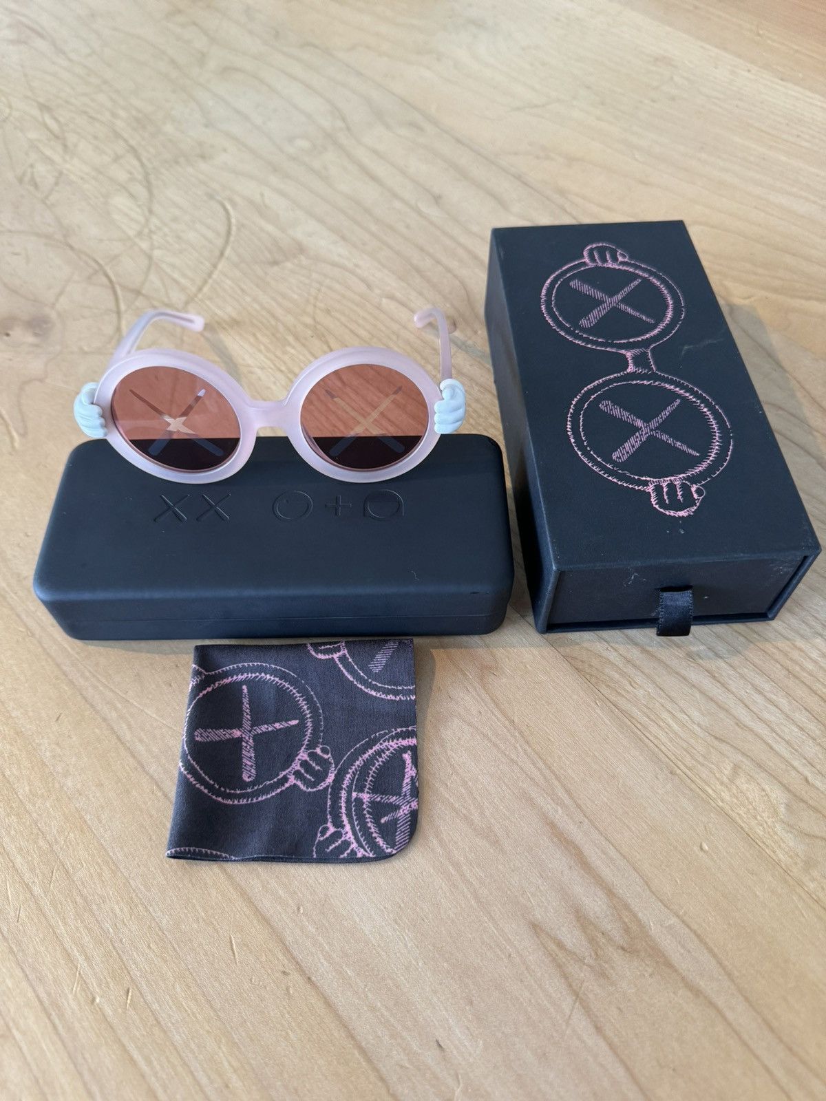 image of Kaws Sons + Daughters Sunglasses in Pink, Men's
