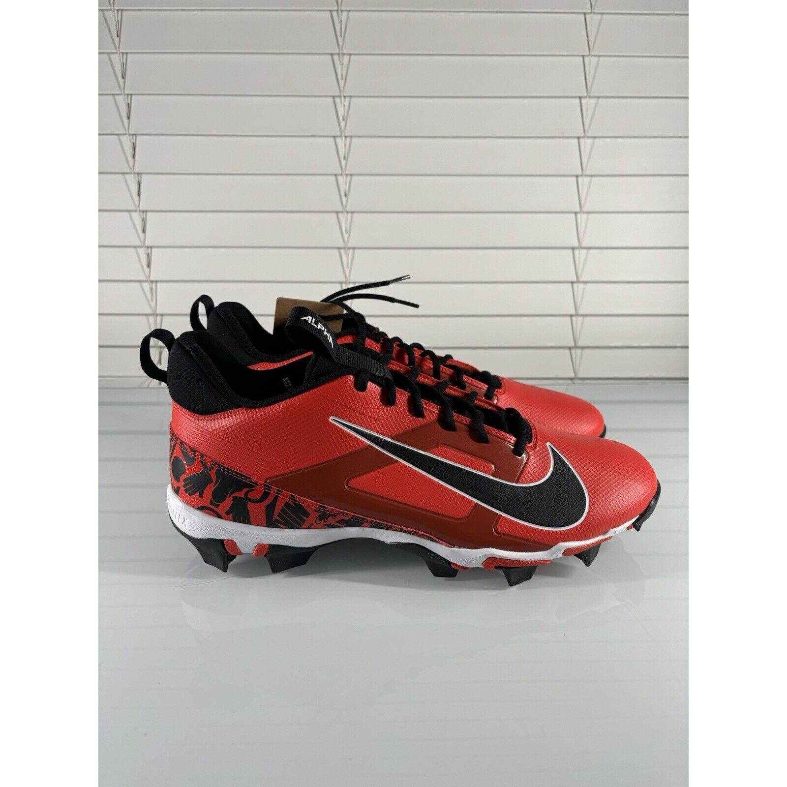 Nike Nike Alpha Menace Cleats 4 Shark Picante Red Black Size 14 Size US 14 / EU 47 - 3 Thumbnail