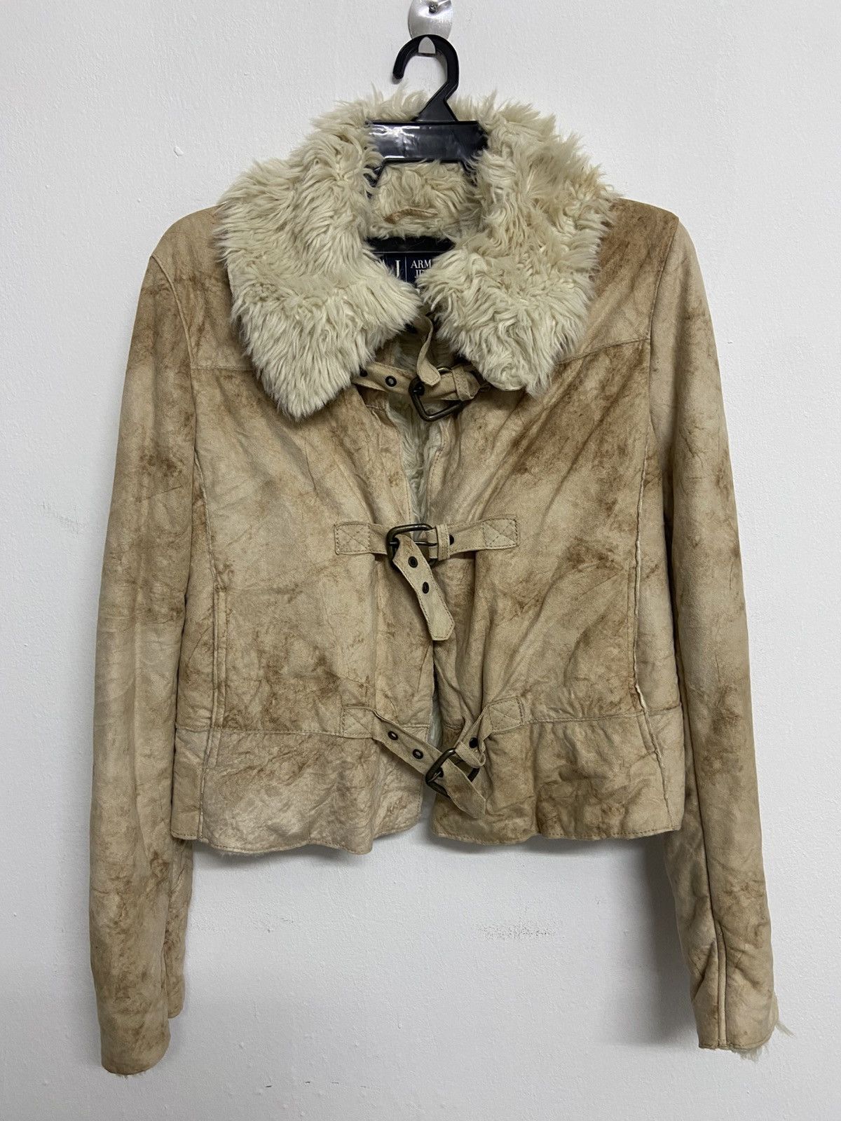 Armani Armani Jeans Suede Leather jacket Faux Fur Collar Size US S / EU 44-46 / 1 - 3 Thumbnail