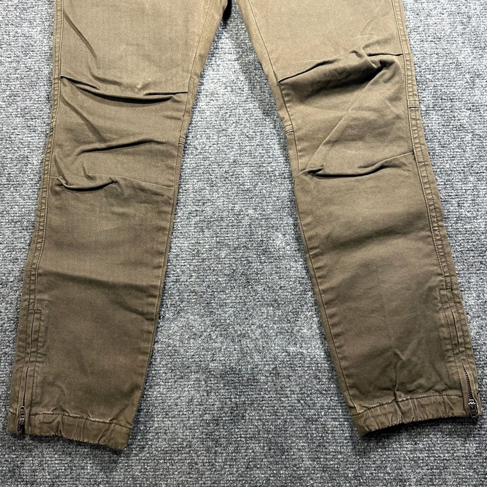 TNA Tna Pants Womens 0 Chino Patch Pocket Green Cotton Stretch Khaki Zip Ankle Size 25" / US 0 / IT 36 - 2 Thumbnail