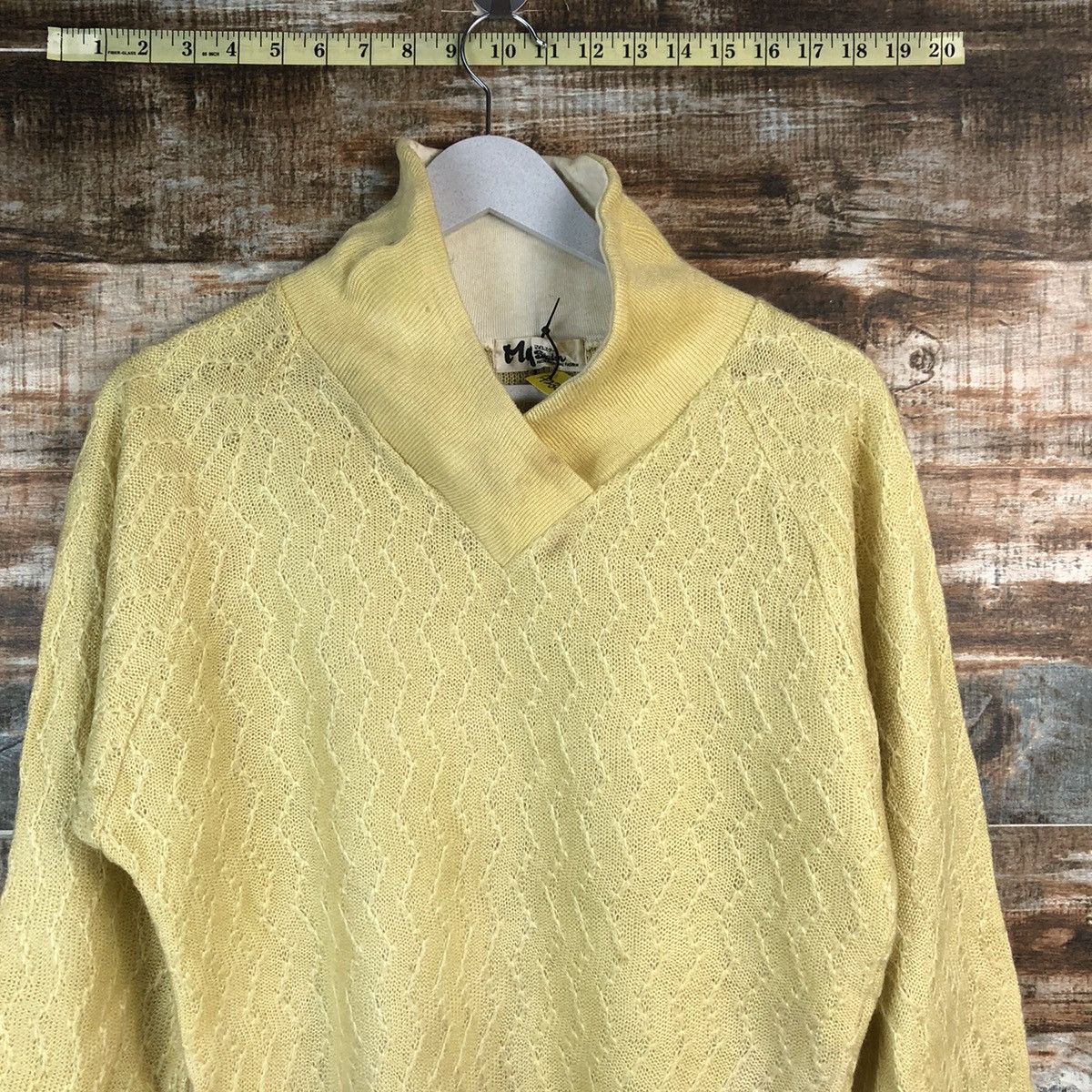 Homespun Knitwear M9 Sister japan vintage Yellow Knitwear #A2360 Size XS / US 0-2 / IT 36-38 - 5 Thumbnail