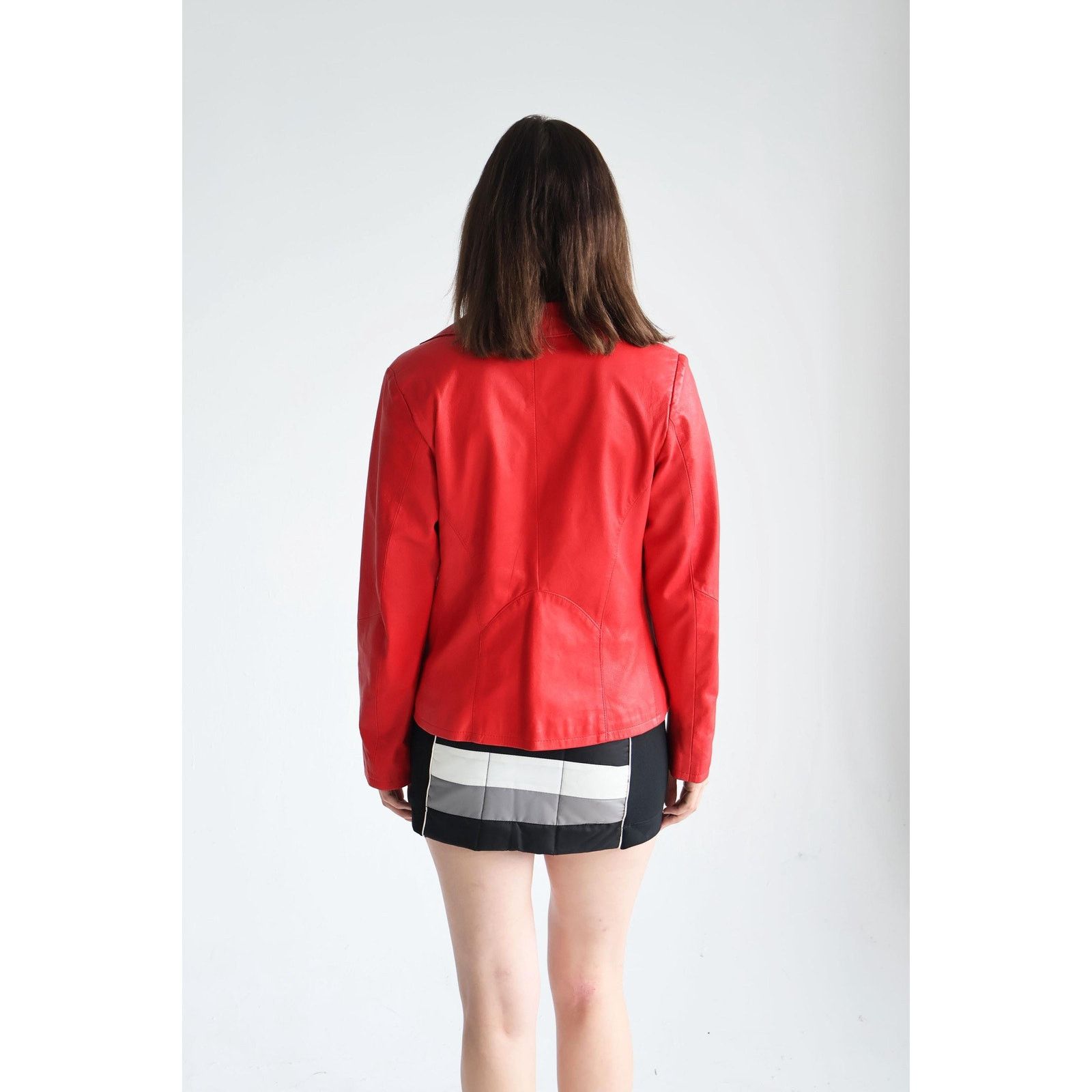 Vintage Vintage Italian Made Red Leather Blazer Size M / US 6-8 / IT 42-44 - 6 Thumbnail