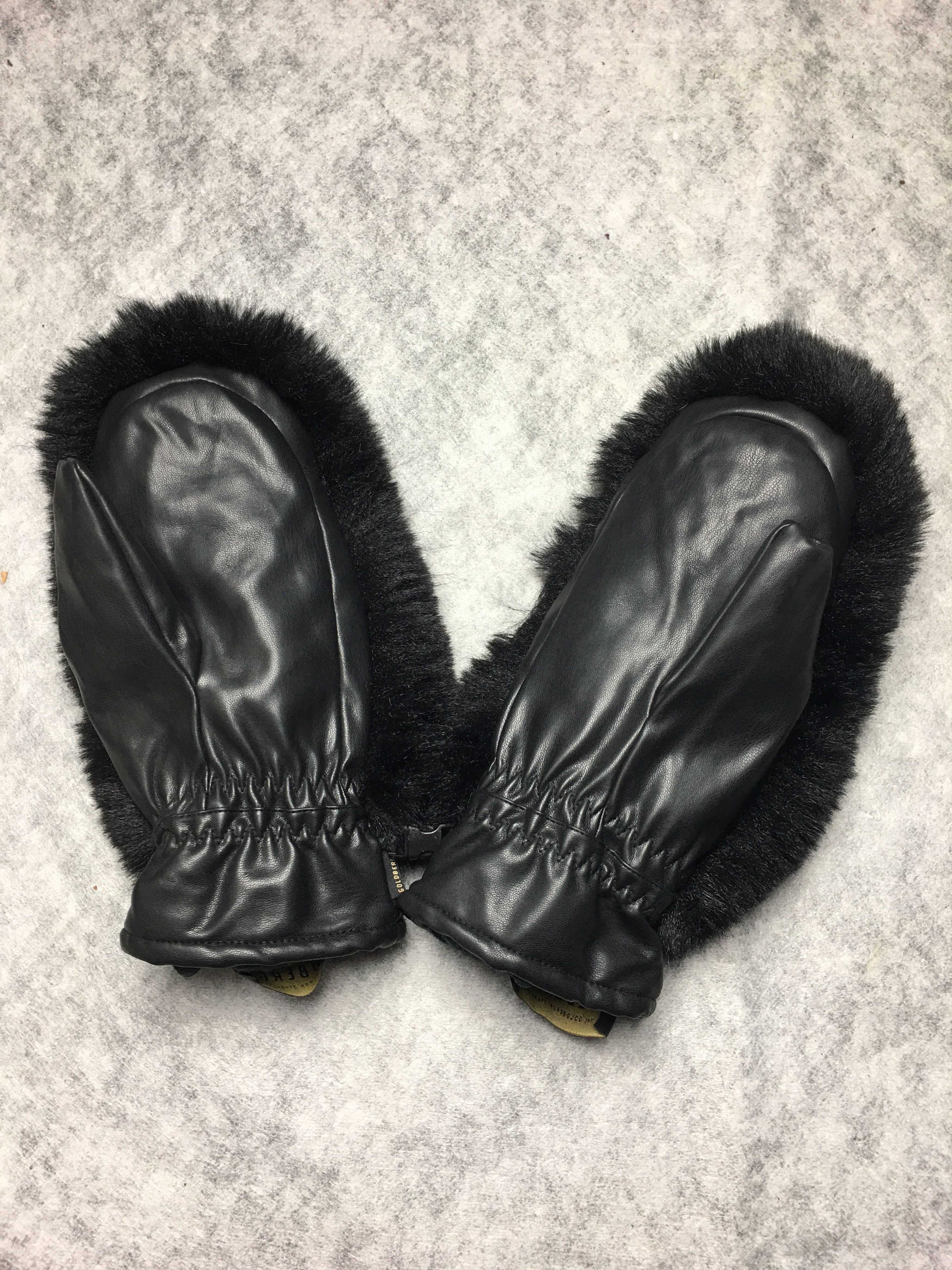 Goldbergh GOLDBERGH Hill Faux Fur Mittens Black Size 8 Size ONE SIZE - 3 Thumbnail
