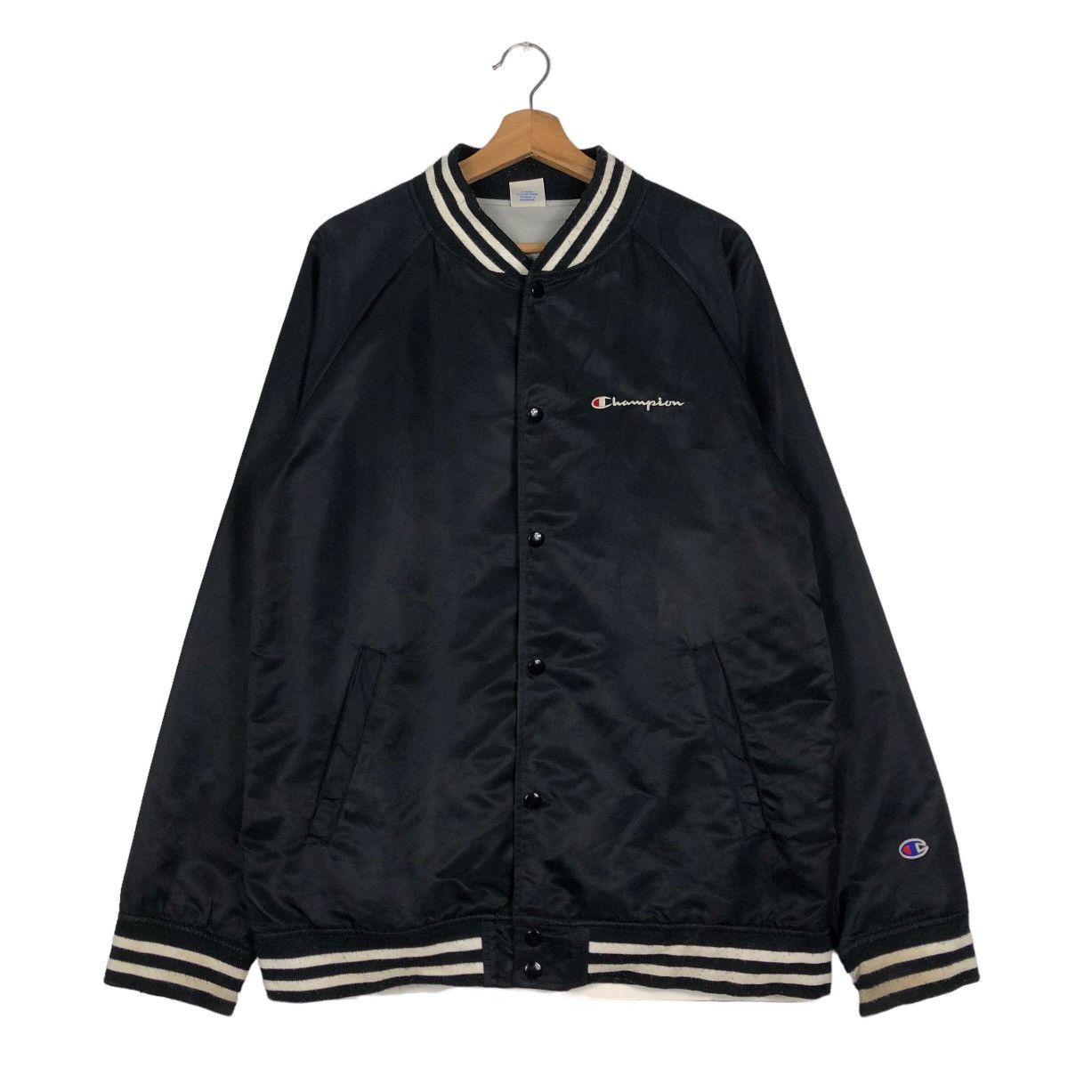 Japanese Brand 🔥Vintage Bomber Jacket Champion Satin USA Size US XL / EU 56 / 4 - 1 Thumbnail