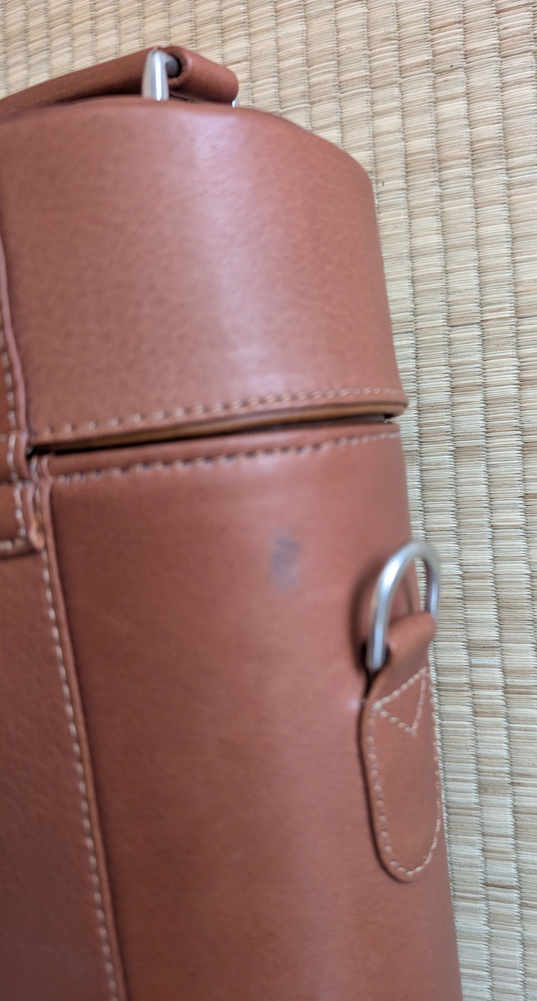 Handmade LNWOT Handmade Luxury Genuine Leather Double Wine Carrier Size ONE SIZE - 7 Thumbnail