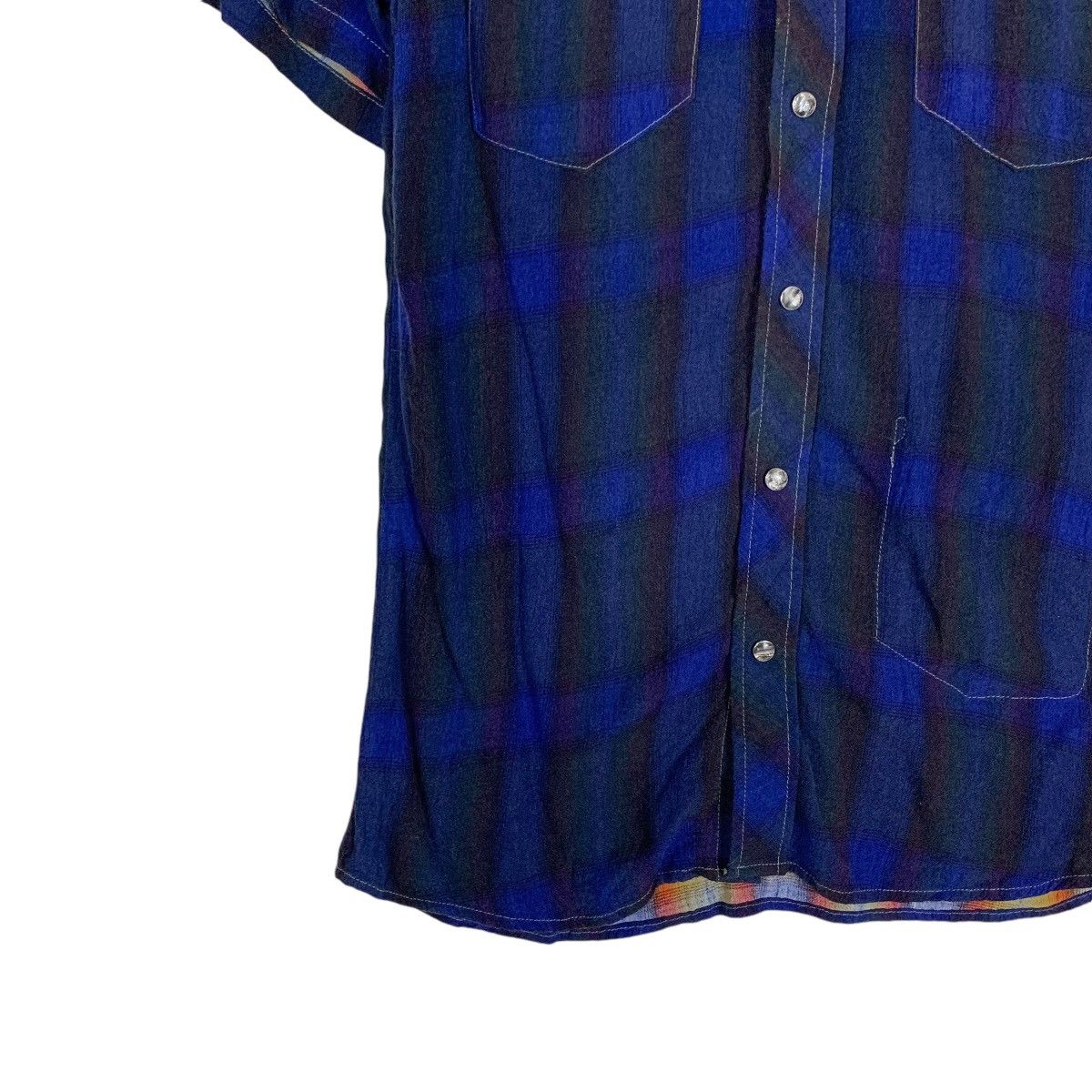 HOLLYWOOD RANCH MARKET H.R.MARKET Tartan Short Sleeve Western Shirt #1419-C64 Size US S / EU 44-46 / 1 - 3 Thumbnail