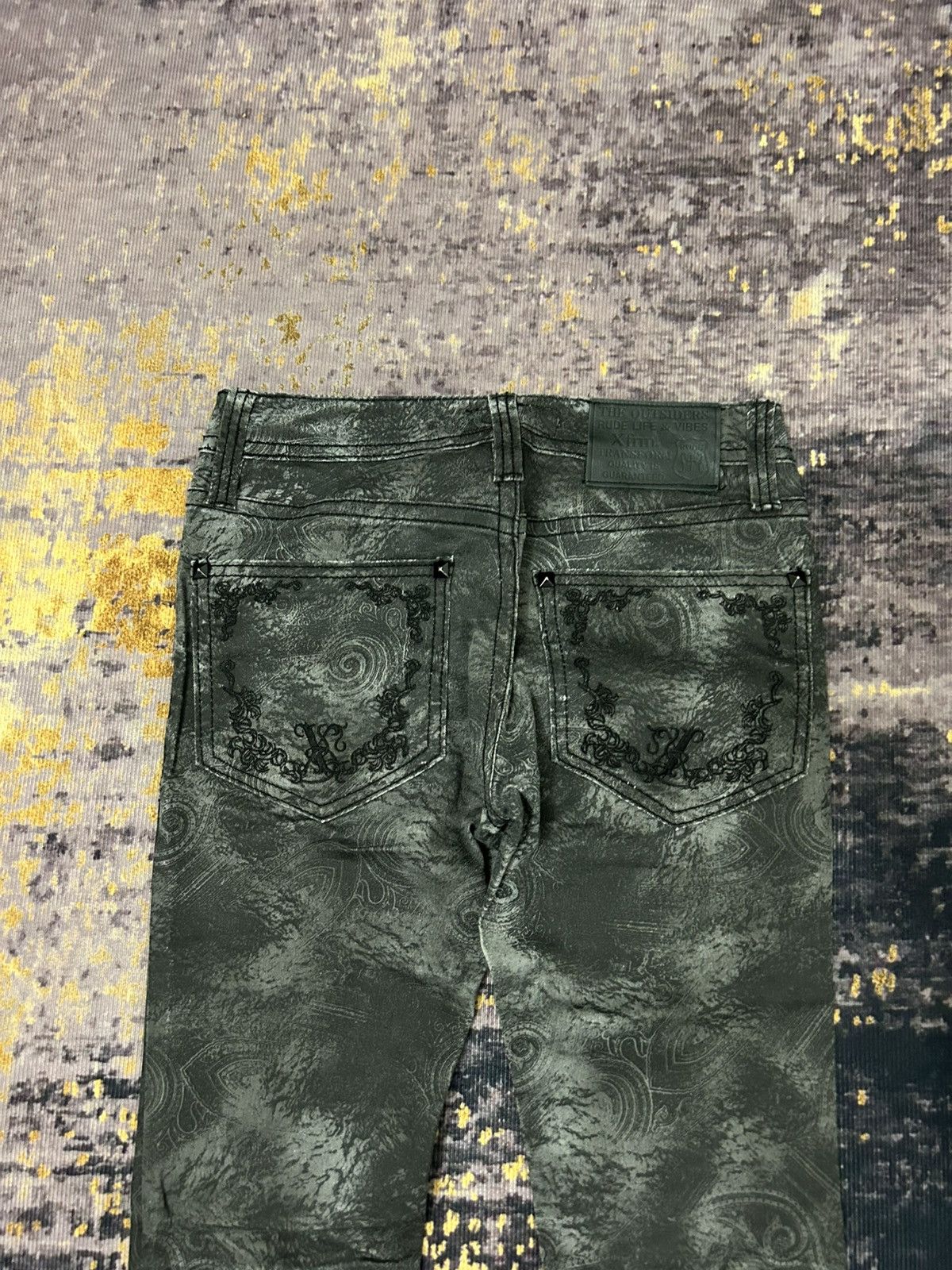 Beauty Beast Xfrm Paisley Studded Pants Size US 28 / EU 44 - 8 Thumbnail