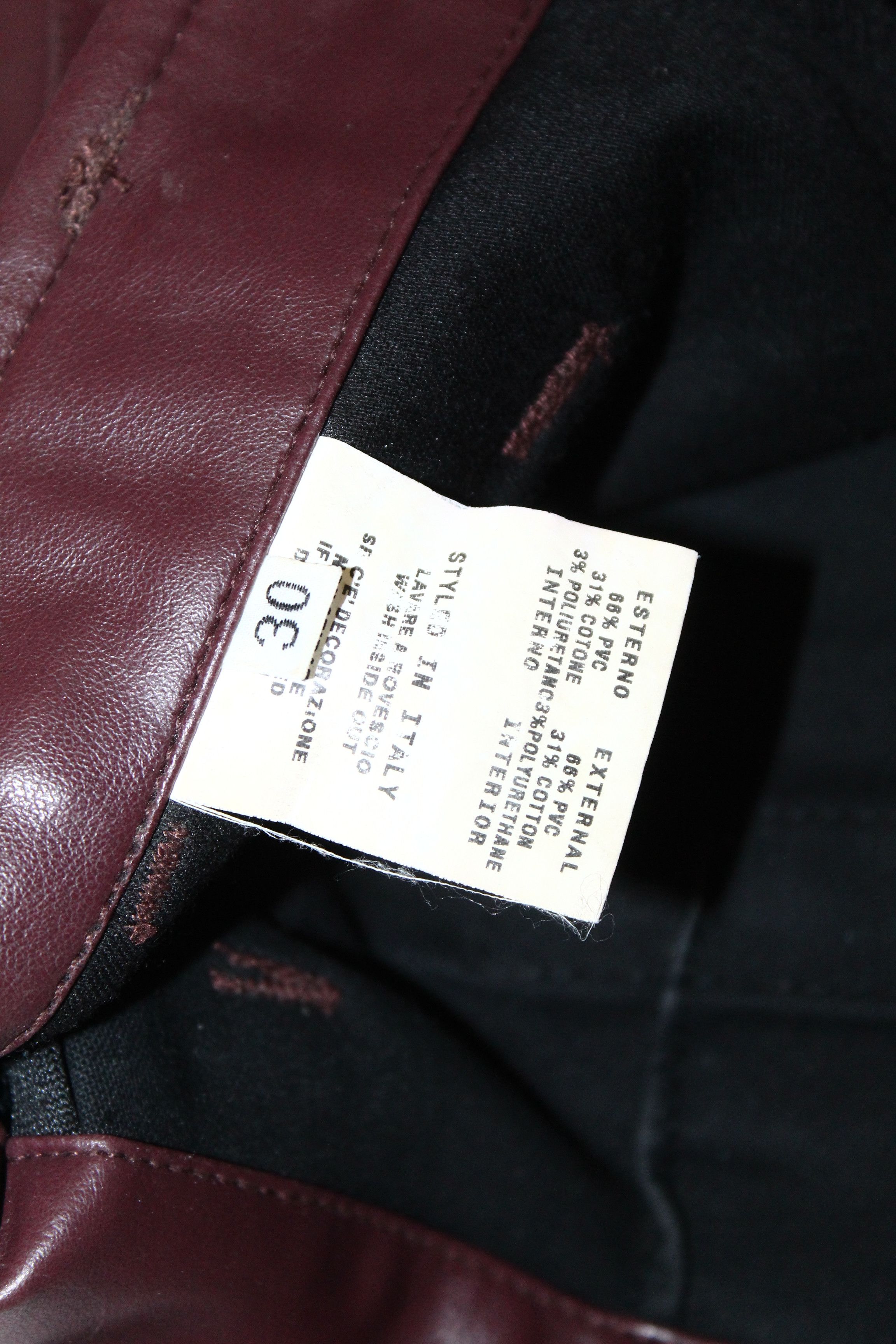 Indian Motorcycle 90s Vtg Indians Double Knee Zipper Faux Leather Biker Pants Size US 30 / EU 46 - 8 Thumbnail