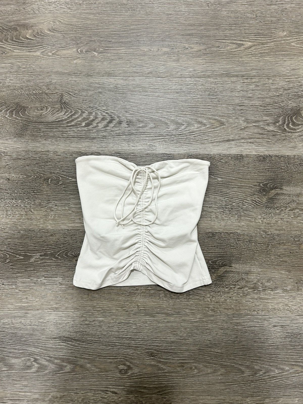Susana Monaco Susana Monaco Gathered Front Halter Crop Top White/Sugar Size XS / US 0-2 / IT 36-38 - 5 Thumbnail