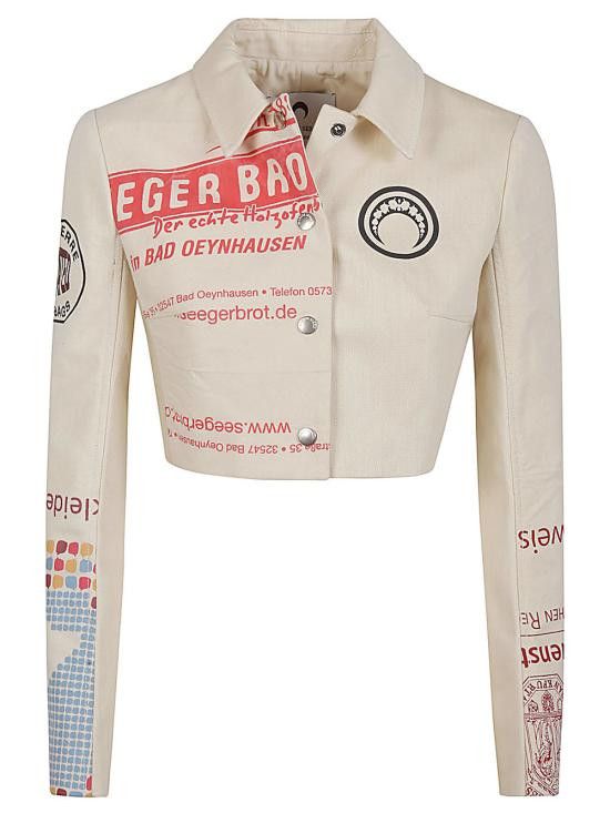 Marine Serre MARINE SERRE Women Jackets WJA032 UWOV0009WH50 White Size S / US 4 / IT 40 - 1 Thumbnail