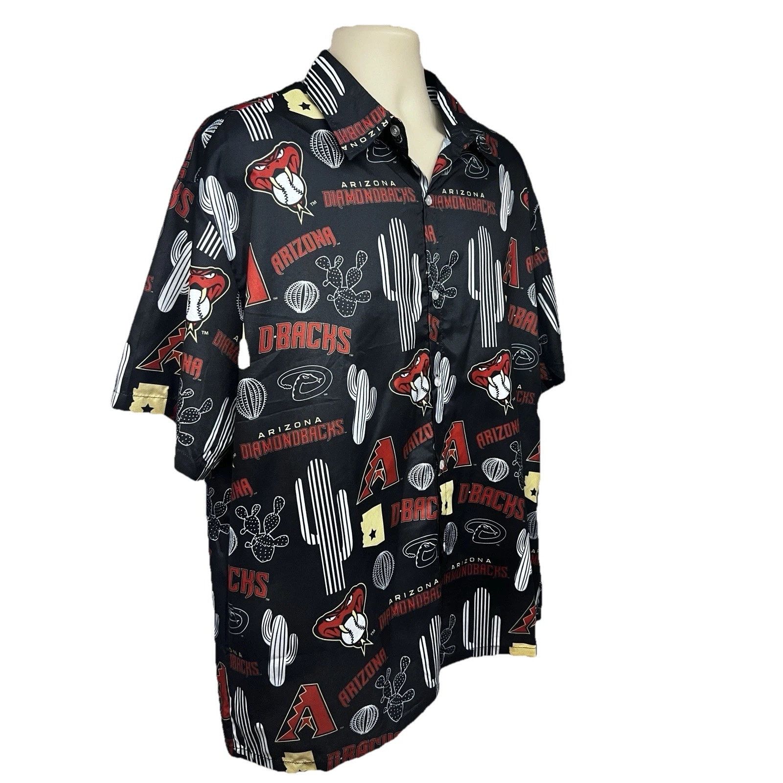 Other AZ Diamondbacks MLB Baseball Black Graphic Button Up Shirt M Size US M / EU 48-50 / 2 - 3 Thumbnail