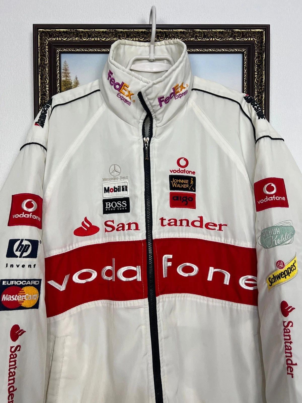Vintage Vintage Mercedes Vodafone Racing Jacket Hamilton Bomber Size US XL / EU 56 / 4 - 2 Thumbnail