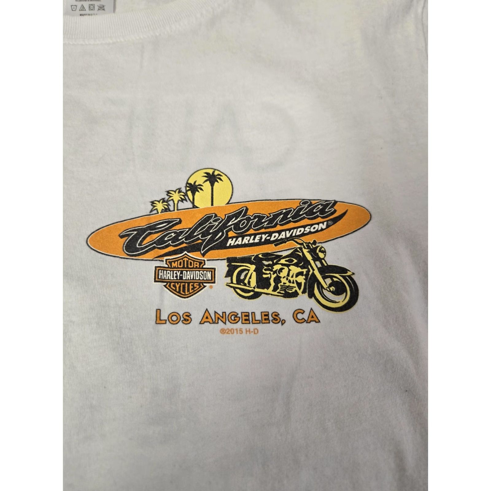 Harley Davidson VINTAGE Harley-Davidson Shirt Womens Large California Los Angeles Motorcycle 2015 USA Size L / US 10 / IT 46 - 2 Thumbnail