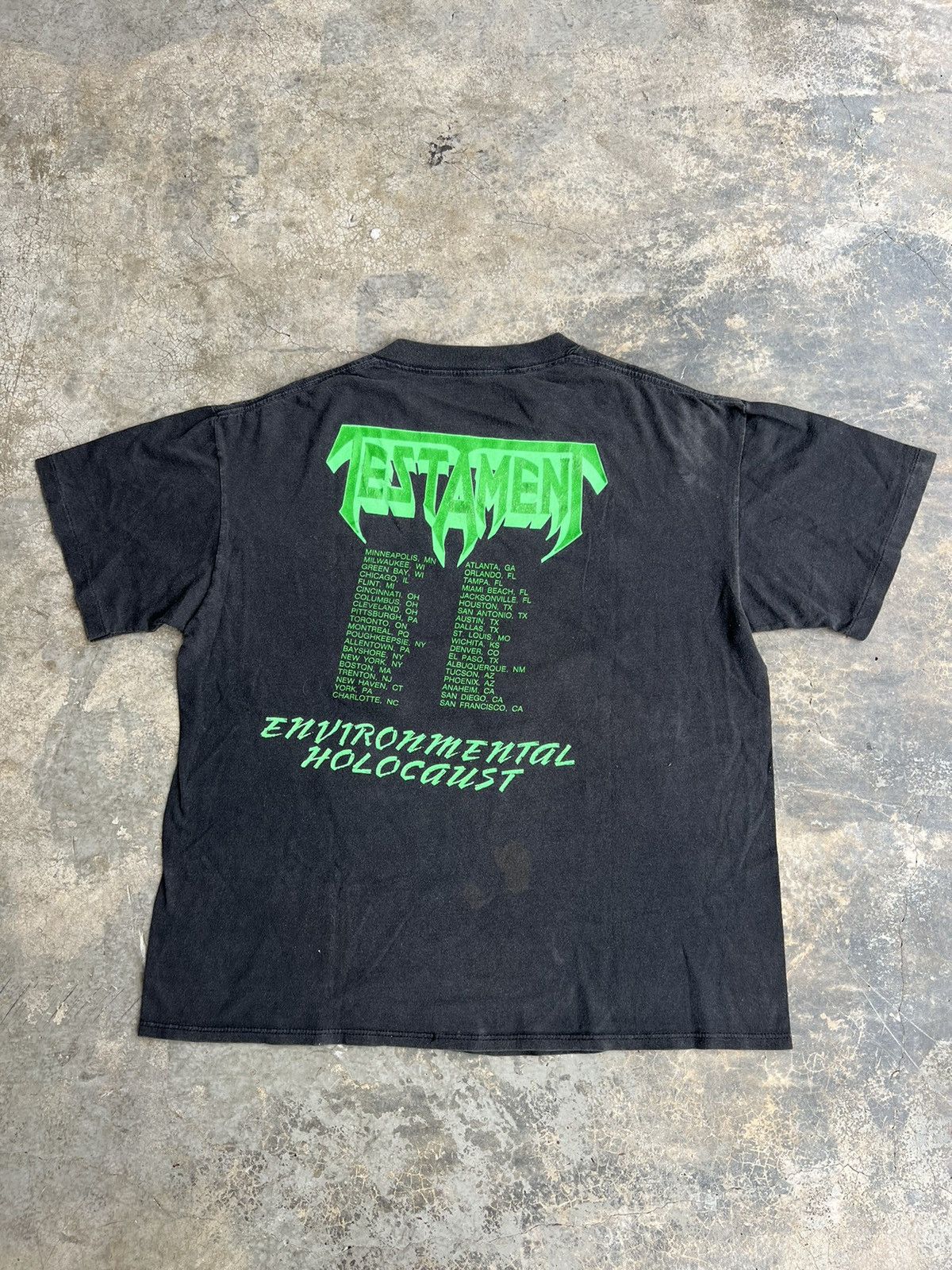 Band Tees (XL) 1989 Vintage Testament GreenHouse Effect Tour Band Tees Size US XL / EU 56 / 4 - 2 Thumbnail