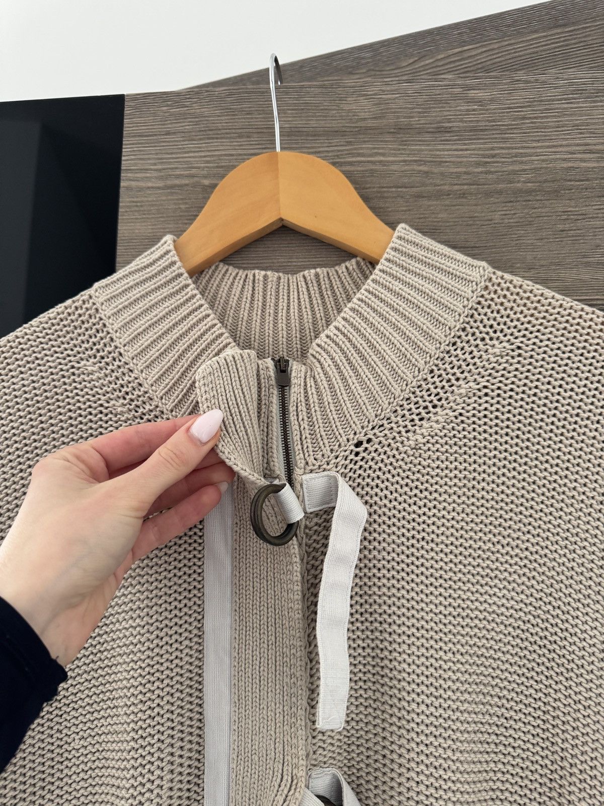 Stella McCartney Stella Mccartney Knitted Beige Cardigan Size XS / US 0-2 / IT 36-38 - 4 Thumbnail