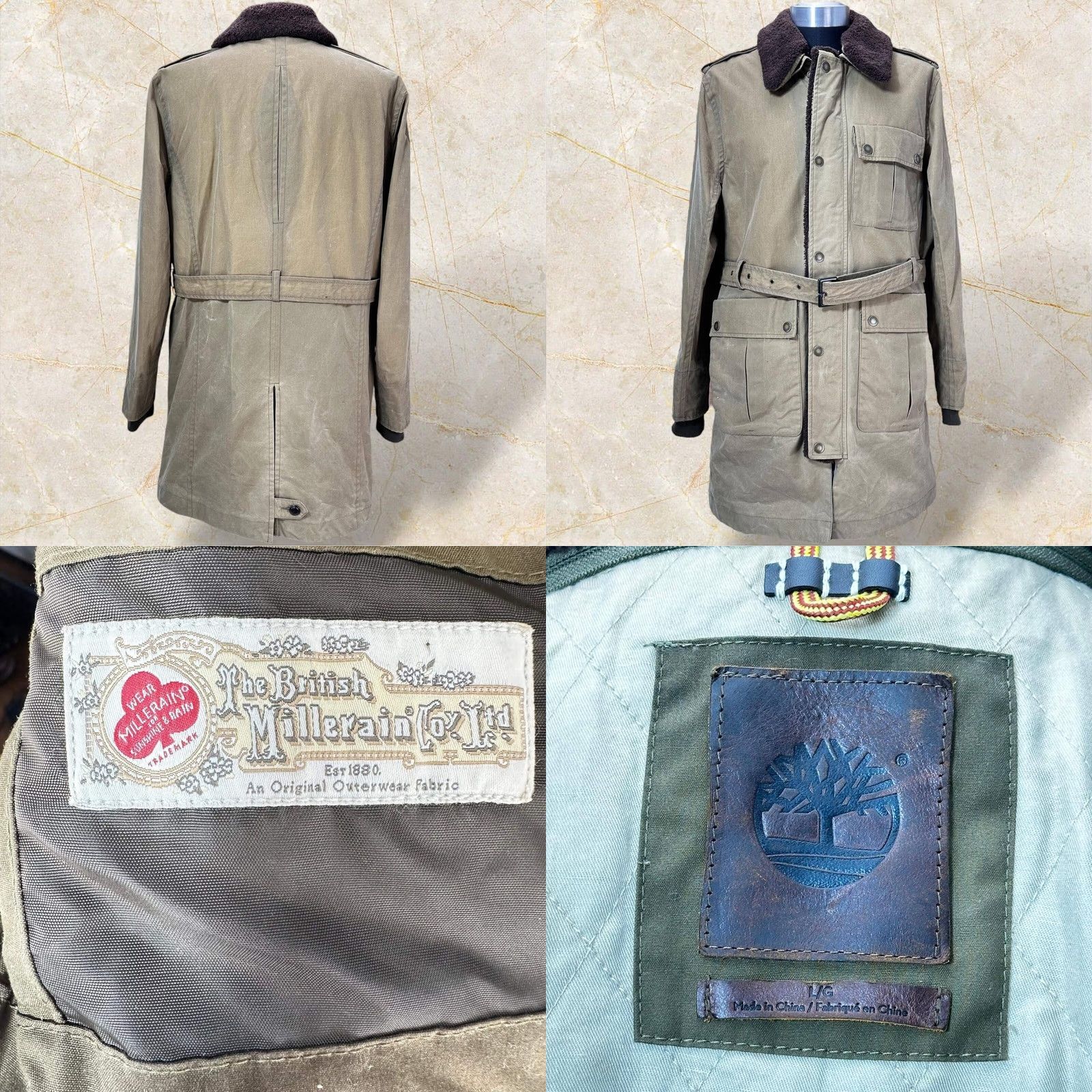 Timberland Timberland X British Millerain Premium Waxed Car Military Coat 8514J262 size L/G Size US L / EU 52-54 / 3 - 8 Thumbnail