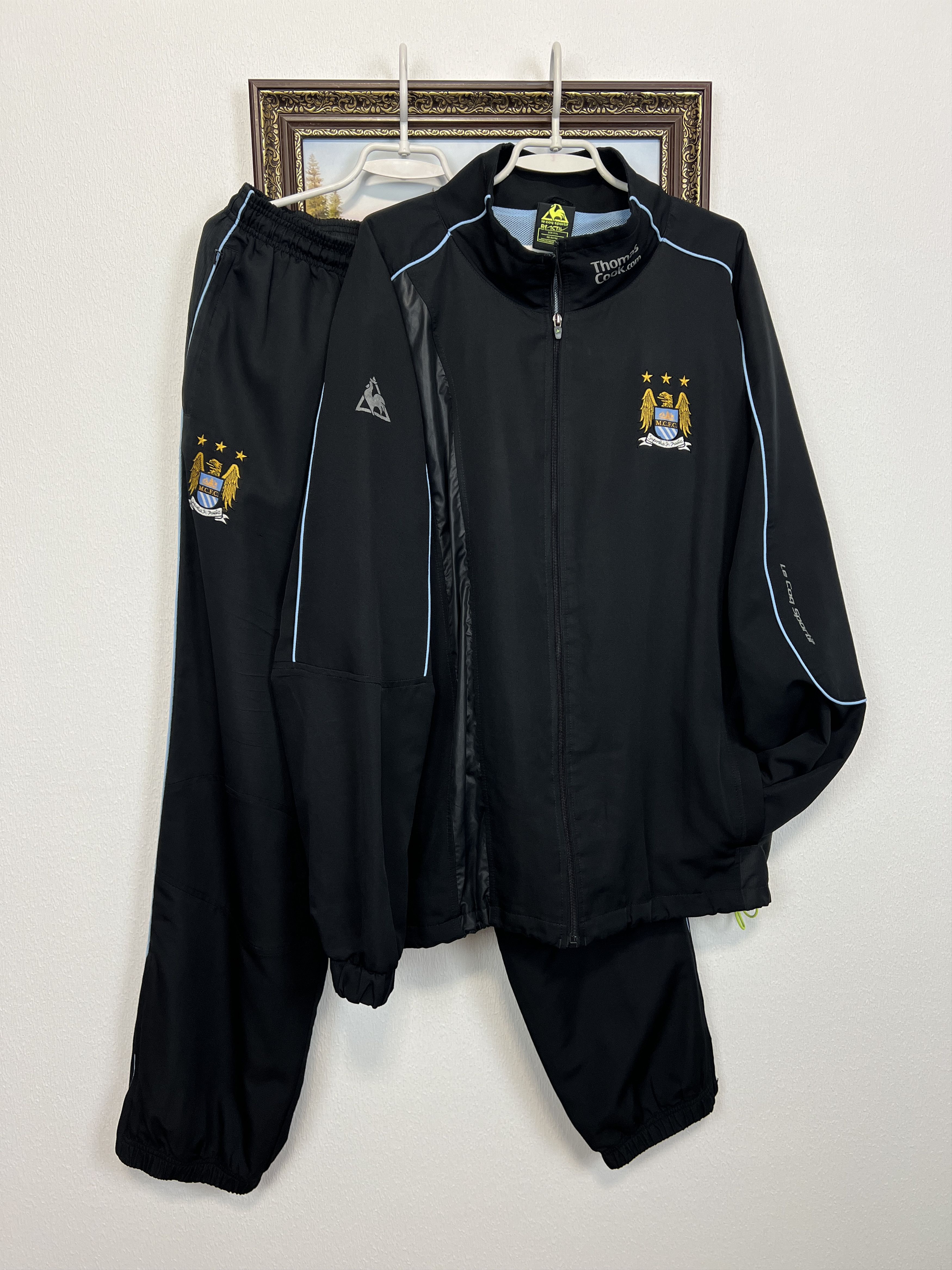 Le Coq Sportif Vintage Manchester City Football Track Set Suit Jacket Pants Size US XXL / EU 58 / 5 - 1 Thumbnail