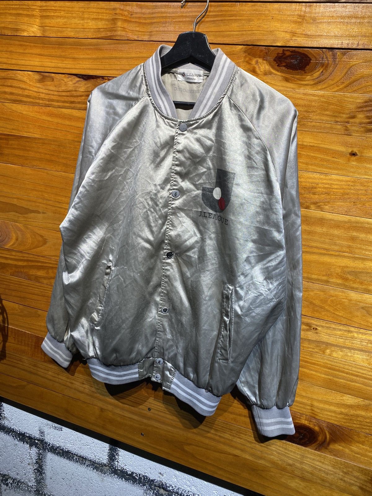 Mizuno Vintage J.League Mizuno x Panasonic Silver Bomber Jacket Size US L / EU 52-54 / 3 - 4 Thumbnail
