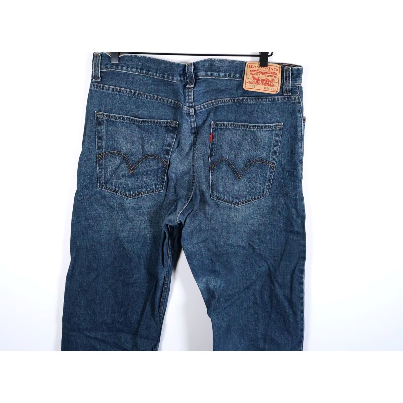 Levi's VINTAGE Levi's 569 Jeans Men 36 x 30 Blue Denim Skater 90s Grunge Retro Shirt? Size US 36 / EU 52 - 5 Thumbnail