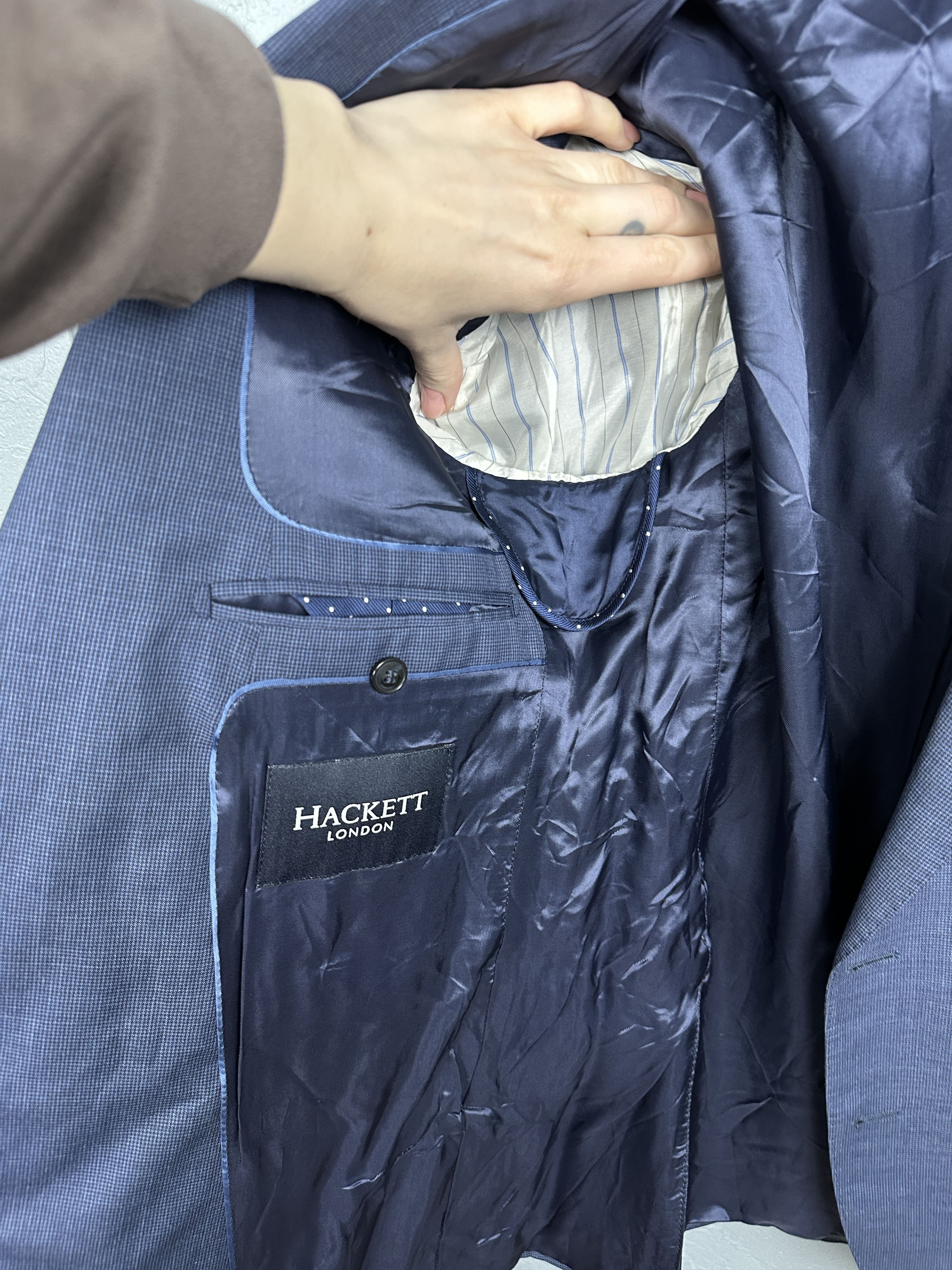 Hackett Hackett London Mens Wool Blazer Jacket Size 40R - 8 Thumbnail