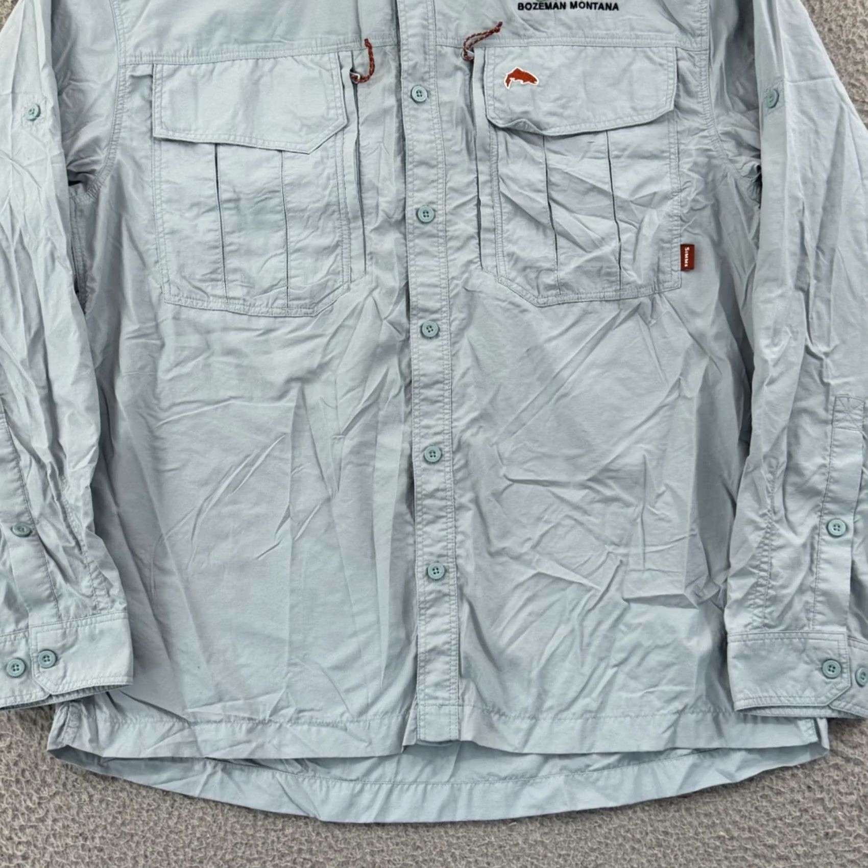Vintage Simms Mens Large Blue Cor3 Fishing Vented Nylon Button Outdoor Roll Sleeve Size US M / EU 48-50 / 2 - 2 Thumbnail