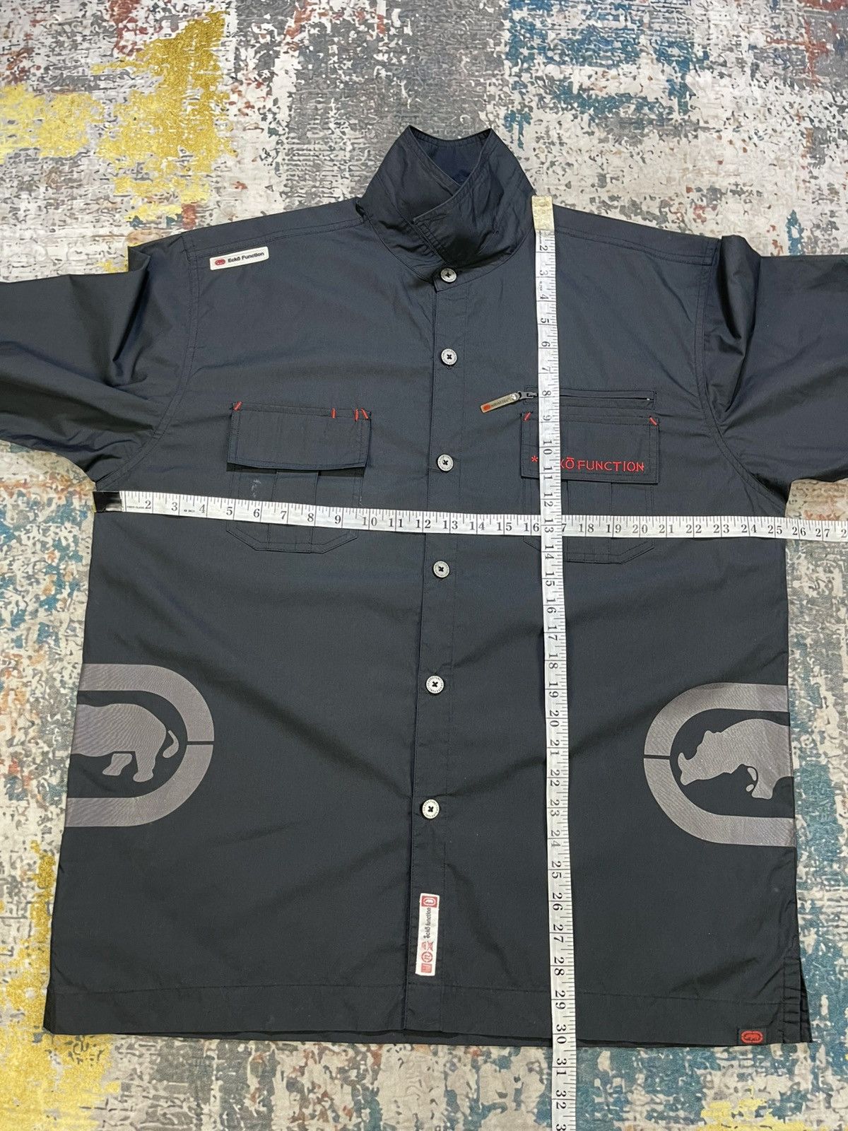 Ecko Unltd. Ecko Function Back Hit Logo Button Up Skate Shirt Size US L / EU 52-54 / 3 - 16 Thumbnail