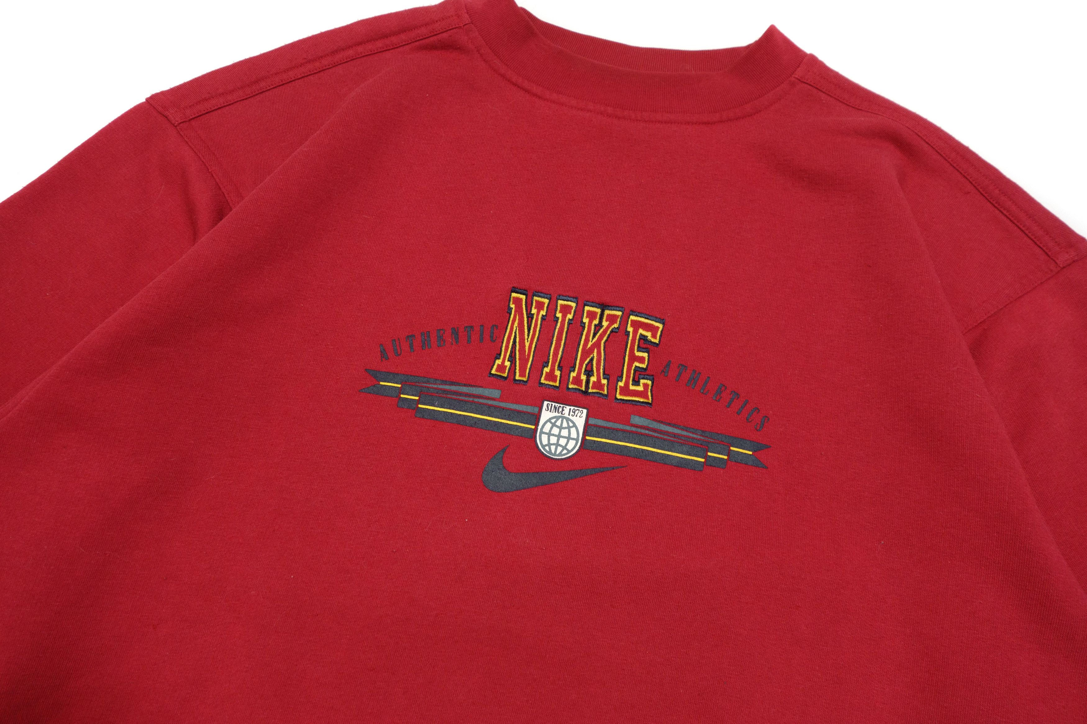Nike 90s Swoosh Logo Baggy Cotton Athletics Full Tracksuit Set Size US XL / EU 56 / 4 - 6 Thumbnail